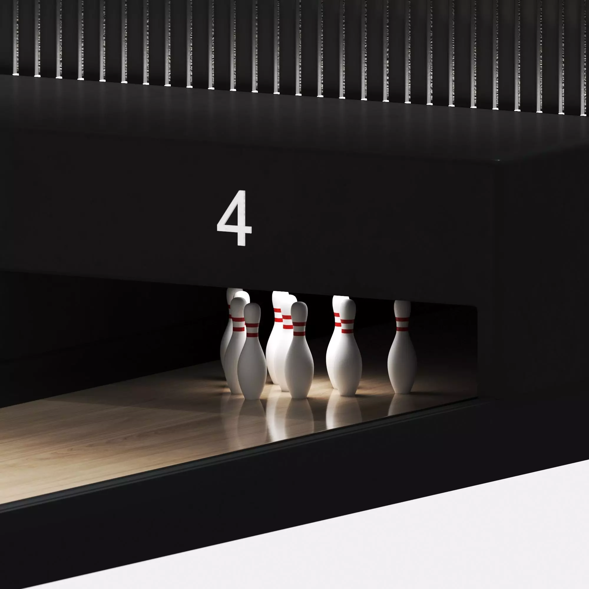 Modern Bowling Alley Interior 3D Model 3D model_1