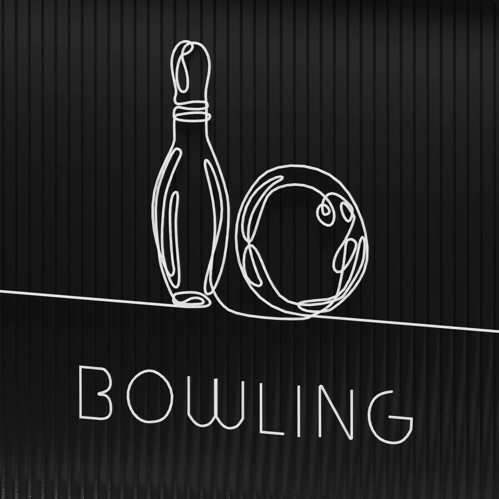 Modern Bowling Alley Interior 3D Model 3D model_9