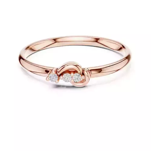 Three Round Diamond Engagement Wedding Ring 3DM STL Video