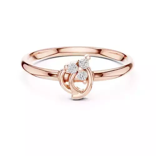  Three Round Diamond Comfort Engagement Ring 3DM STL Video 3D print model