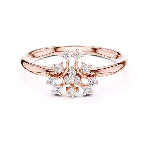 Round Cut Cluster Diamond Engagement Wedding Ring 3DM STL Video