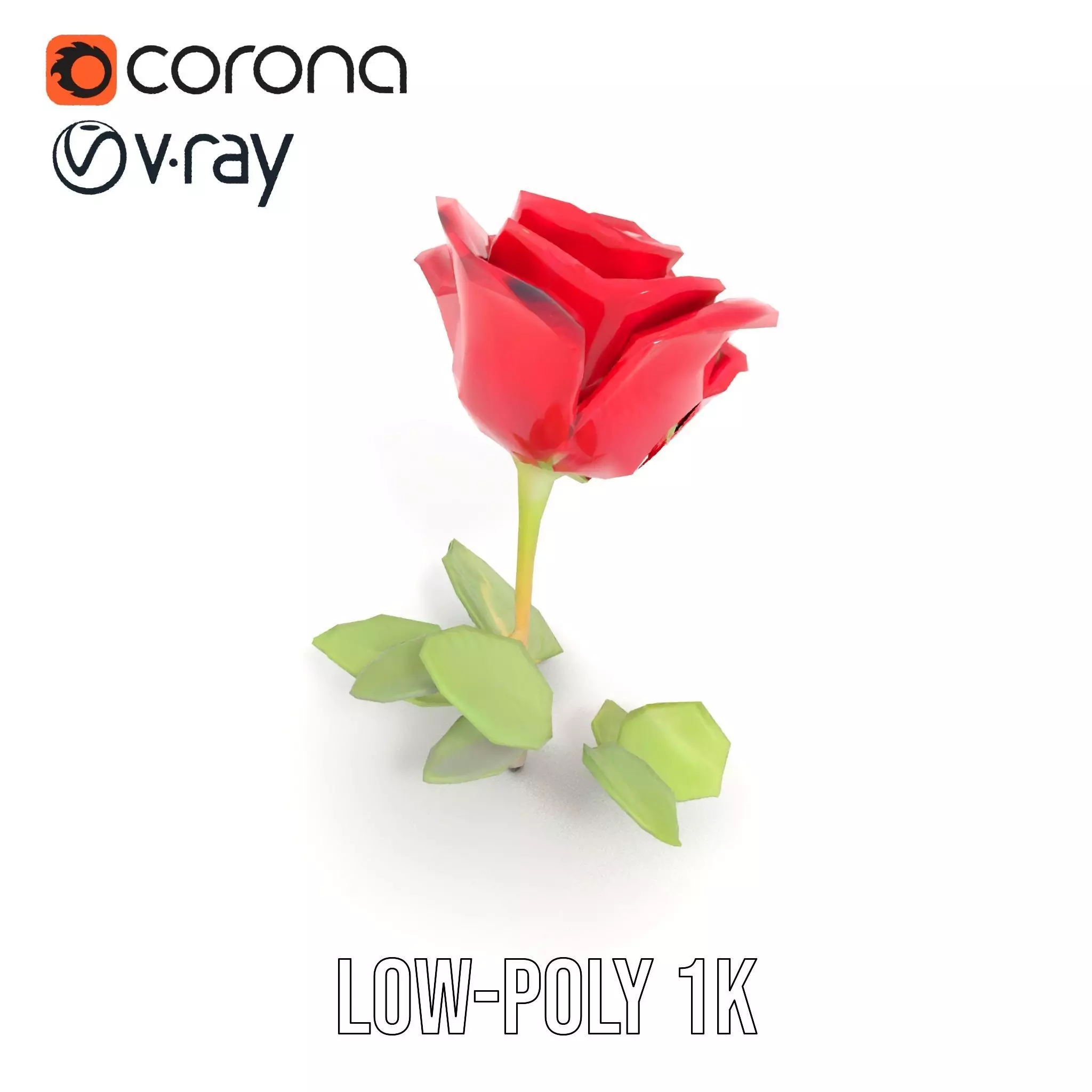 Red Rose Floral model pack Low-poly 3D model_15