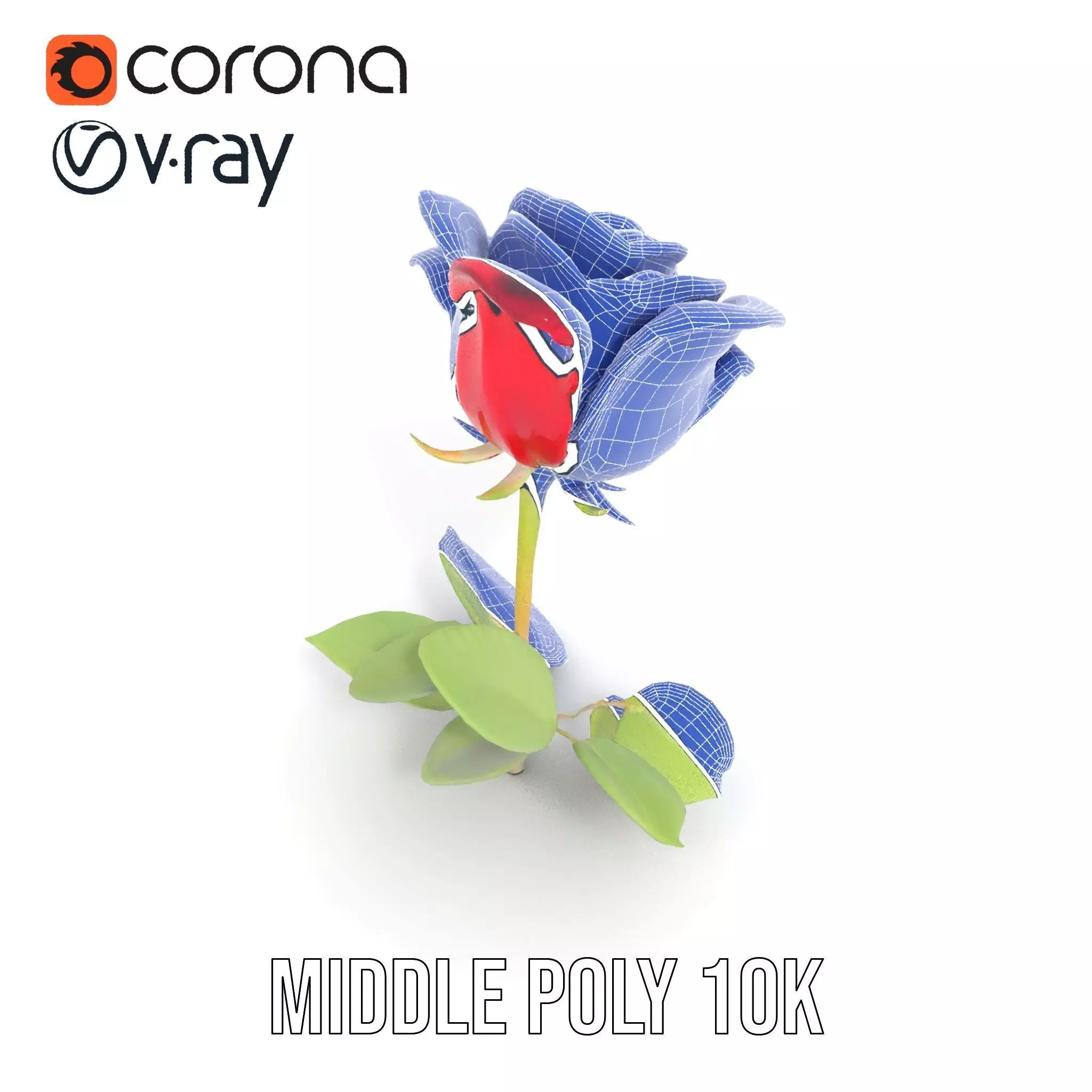 Red Rose Floral model pack Low-poly 3D model_25