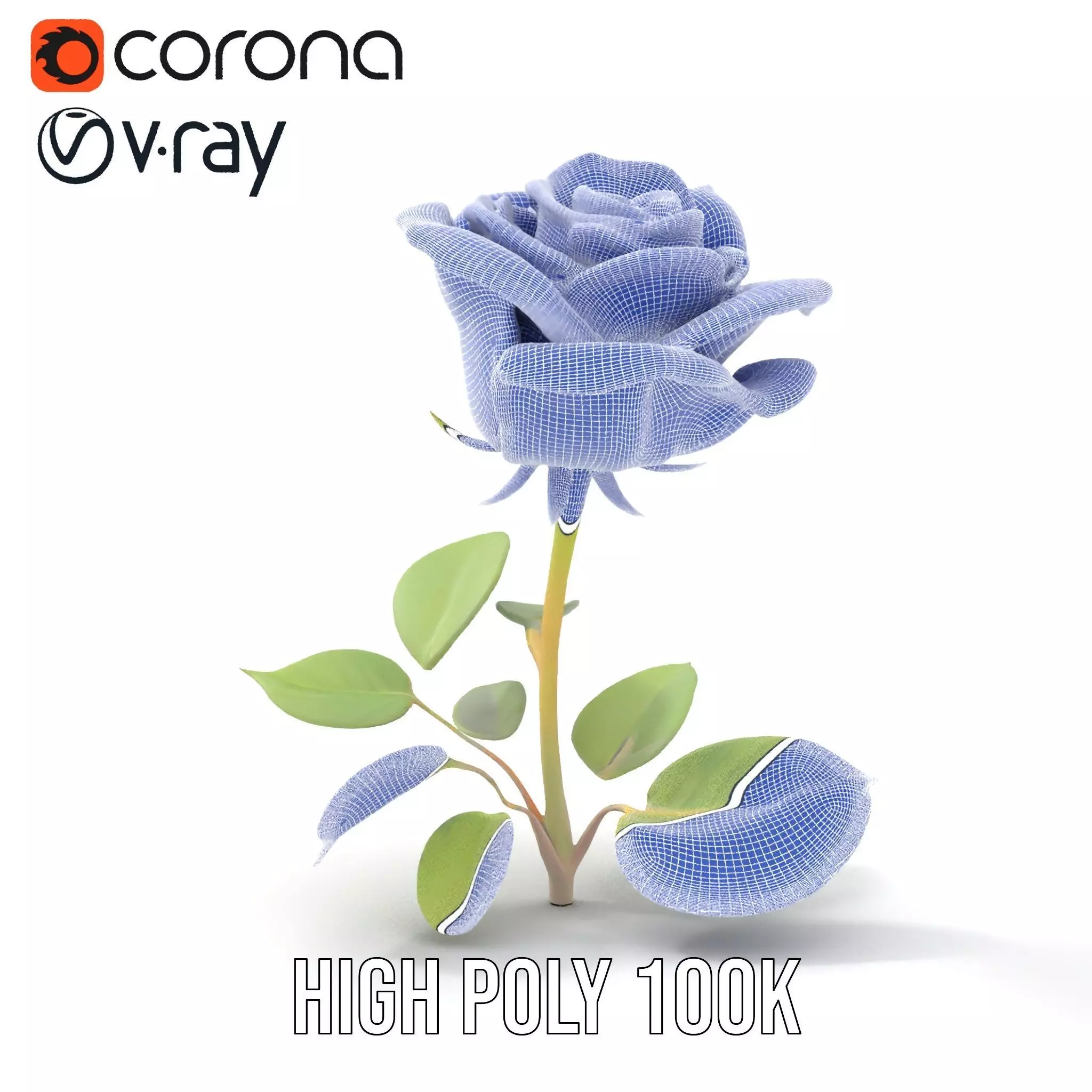 Red Rose Floral model pack Low-poly 3D model_34