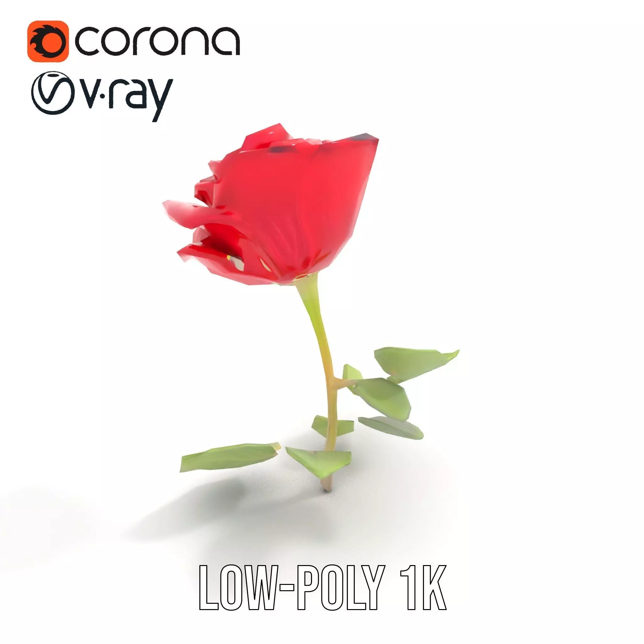 Red Rose Floral model pack Low-poly 3D model_23