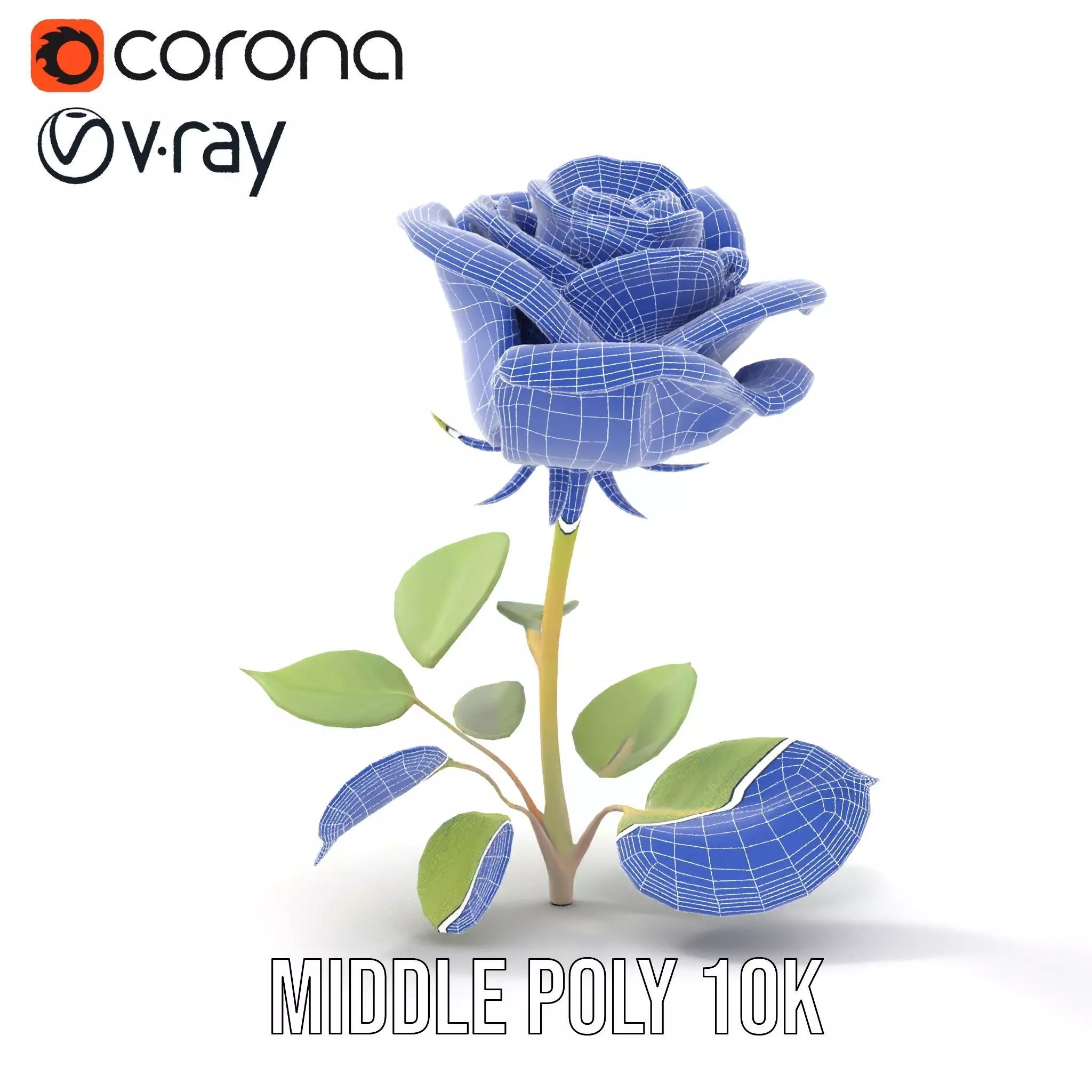 Red Rose Floral model pack Low-poly 3D model_30