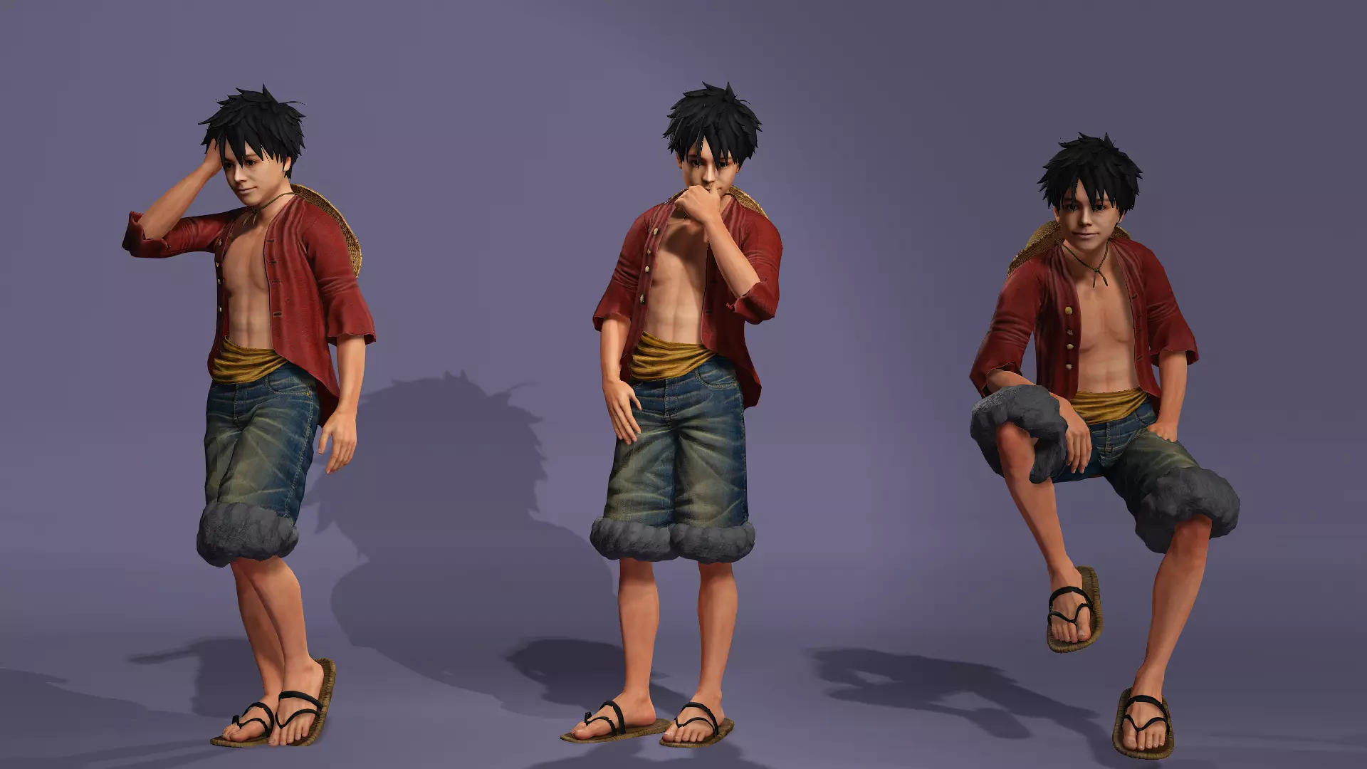 Next-Gen Realistic Luffy Character ONE PIECE Gokuraku Jodo dance 3D model_23