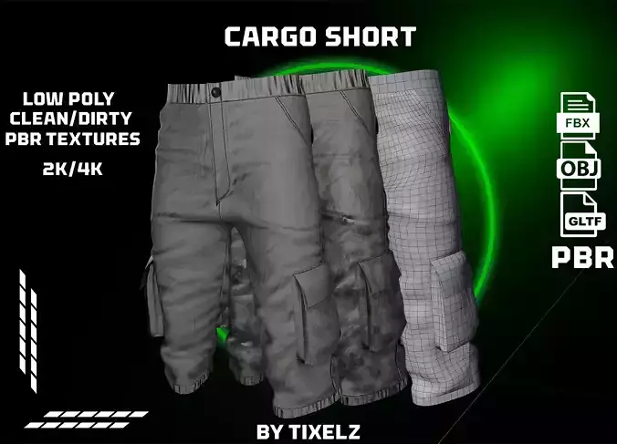 mens and women 3-quarter cloth- Cargo Short