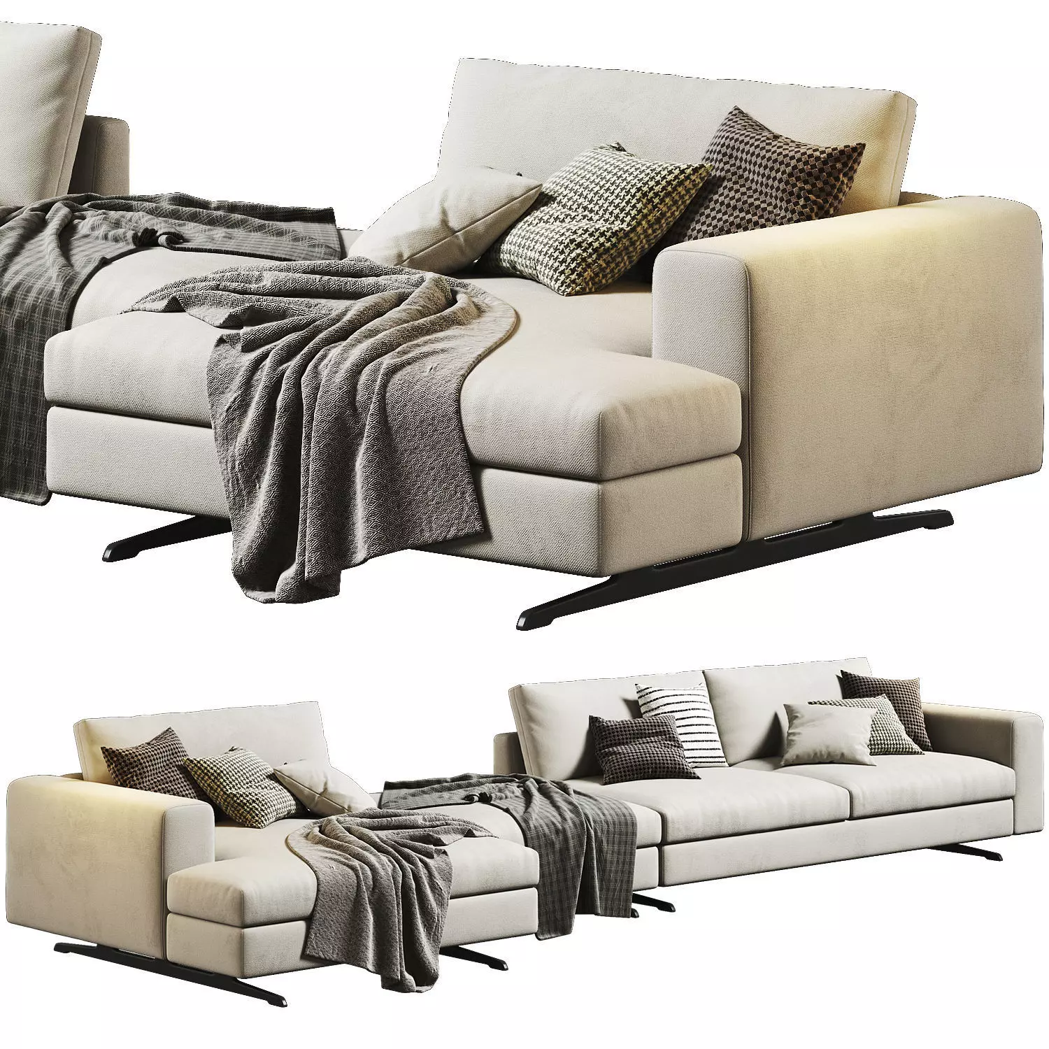 Arflex Leenus Chaise Longue 02 3D model