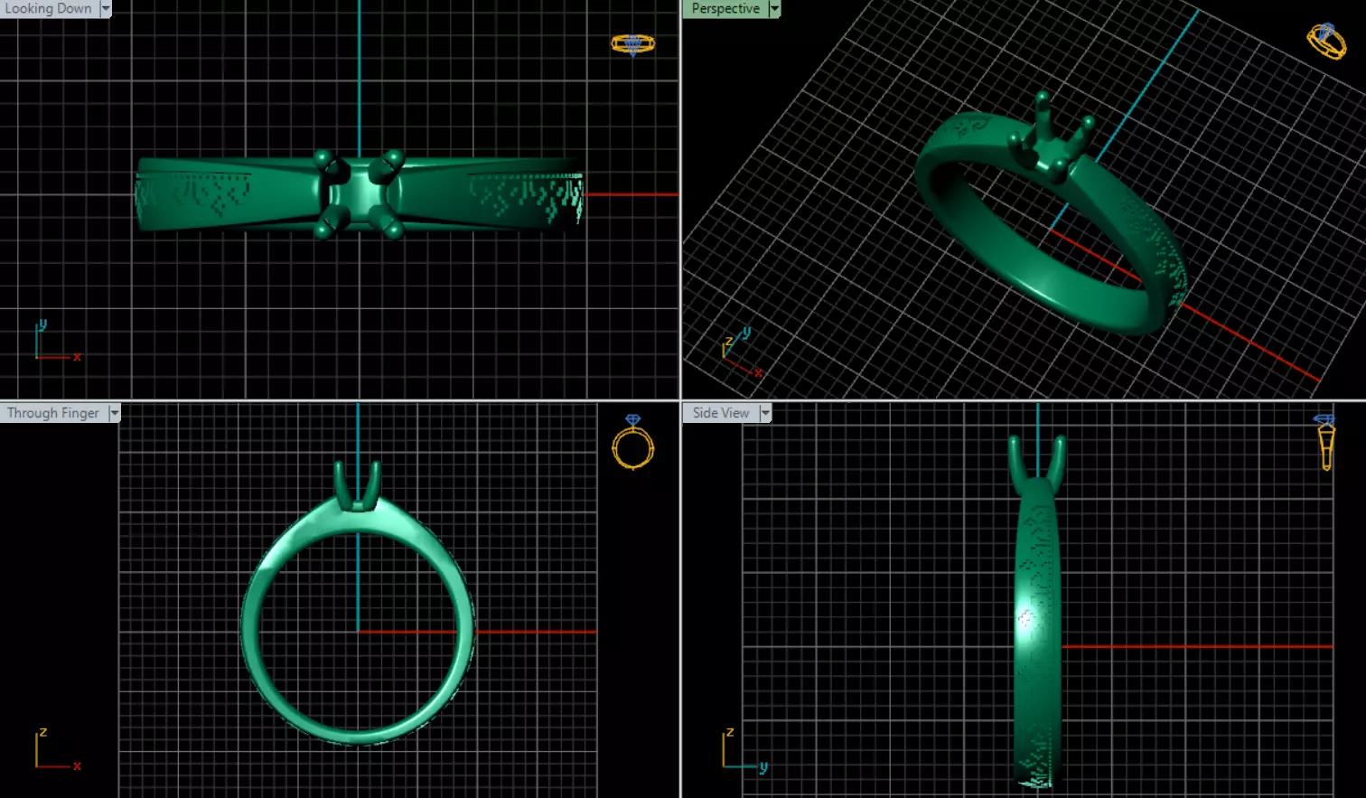 Rings 3D print model_5