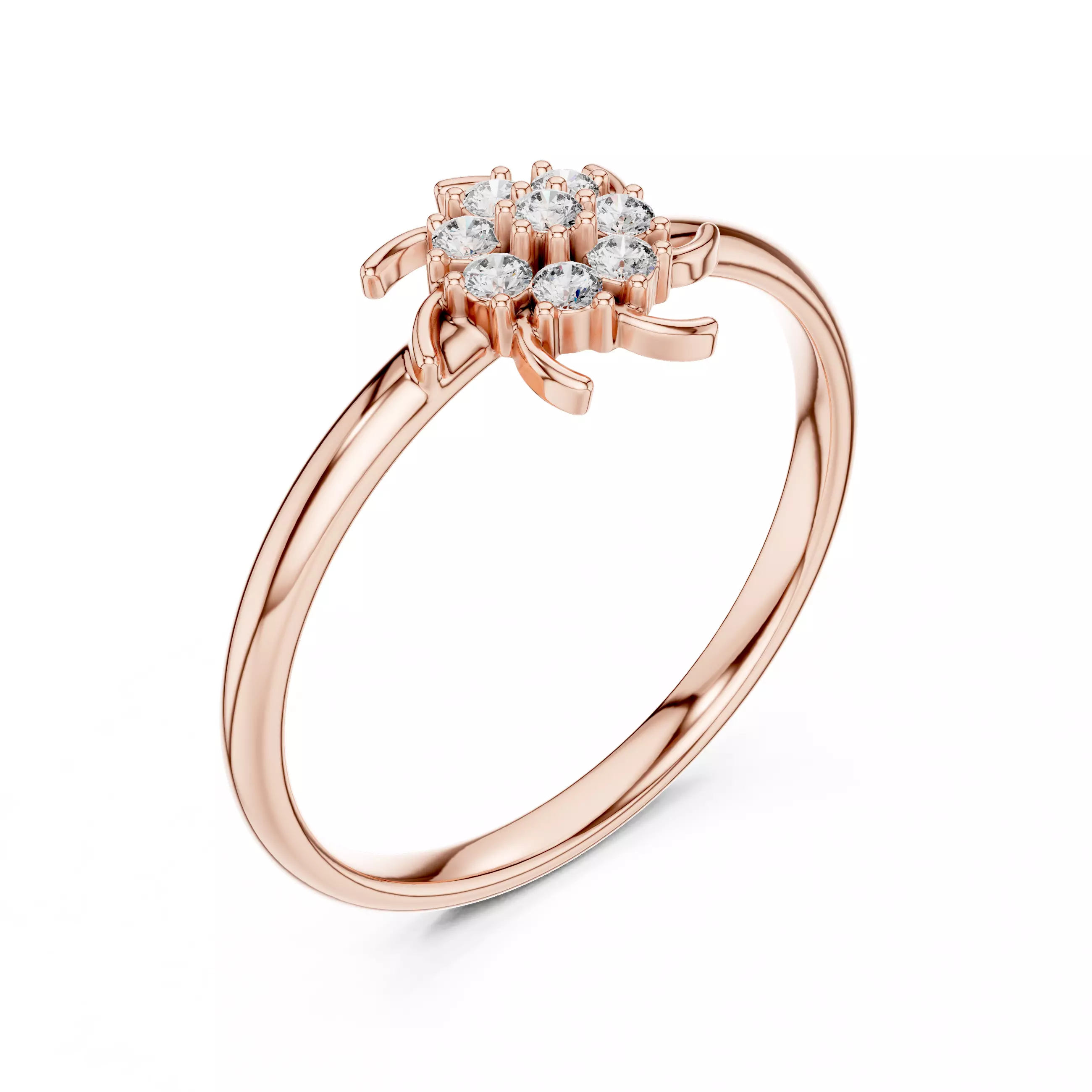 Round Cut Diamond Engagement Wedding Ring 3DM STL Video 3D print model_4