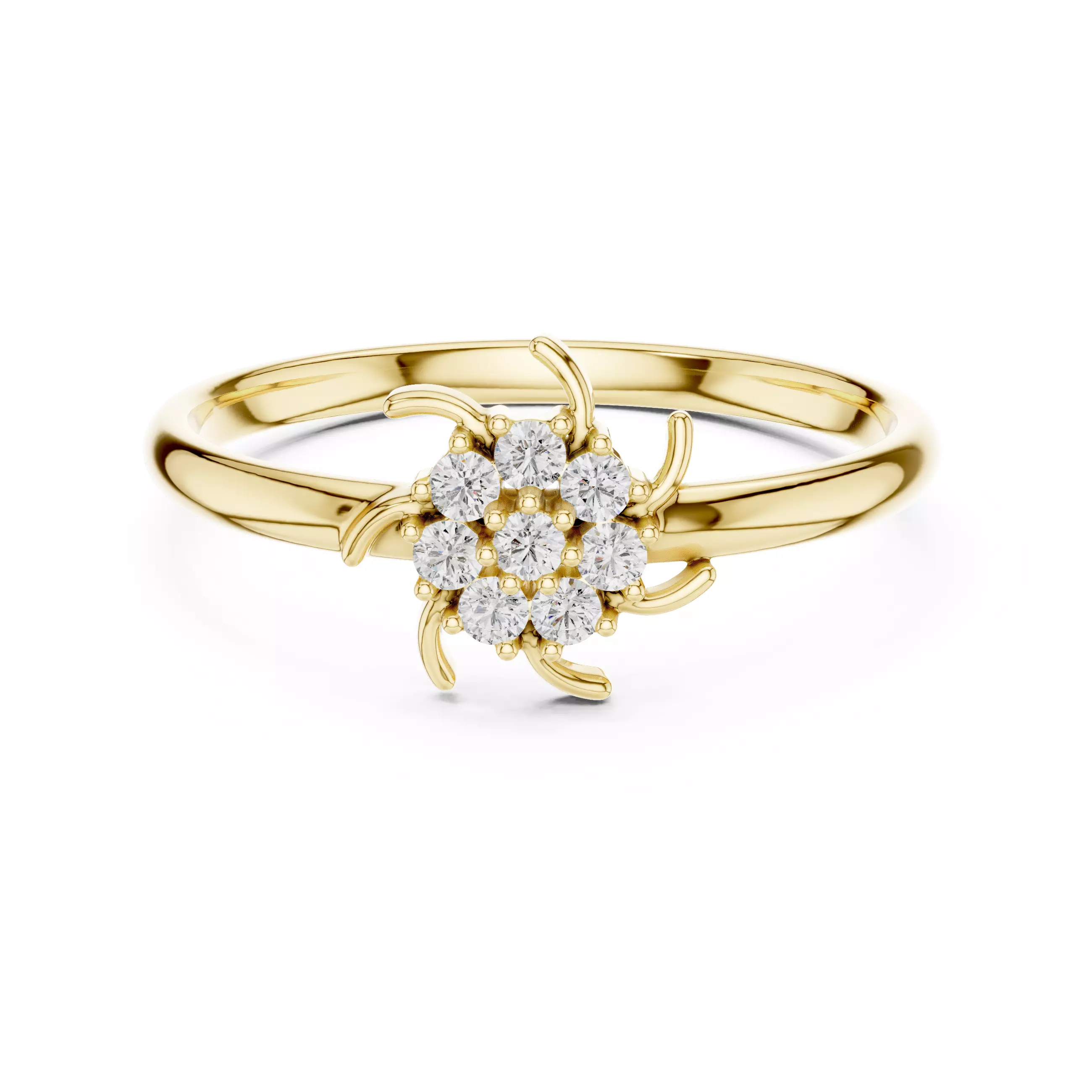 Round Cut Diamond Engagement Wedding Ring 3DM STL Video 3D print model_2