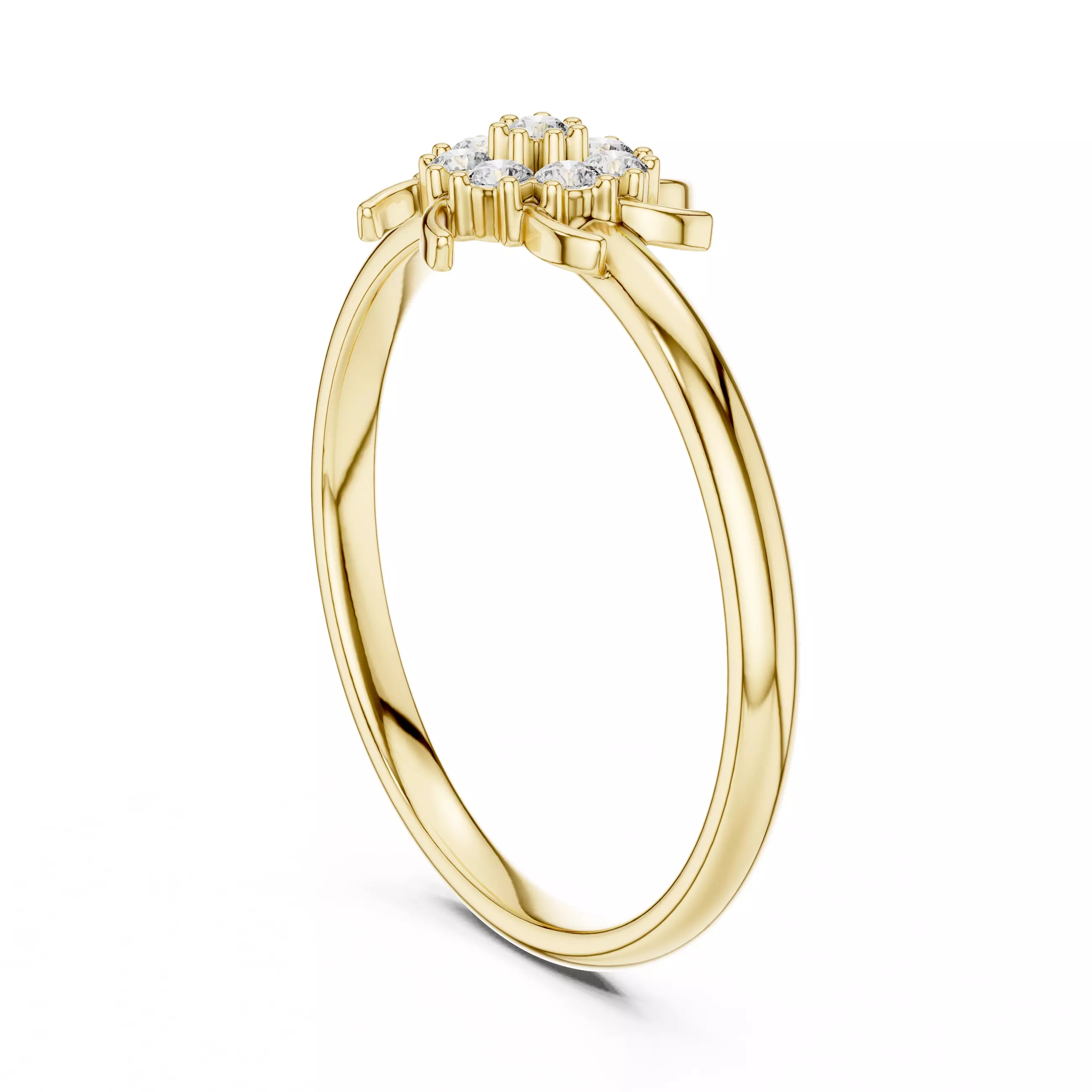 Round Cut Diamond Engagement Wedding Ring 3DM STL Video 3D print model_6