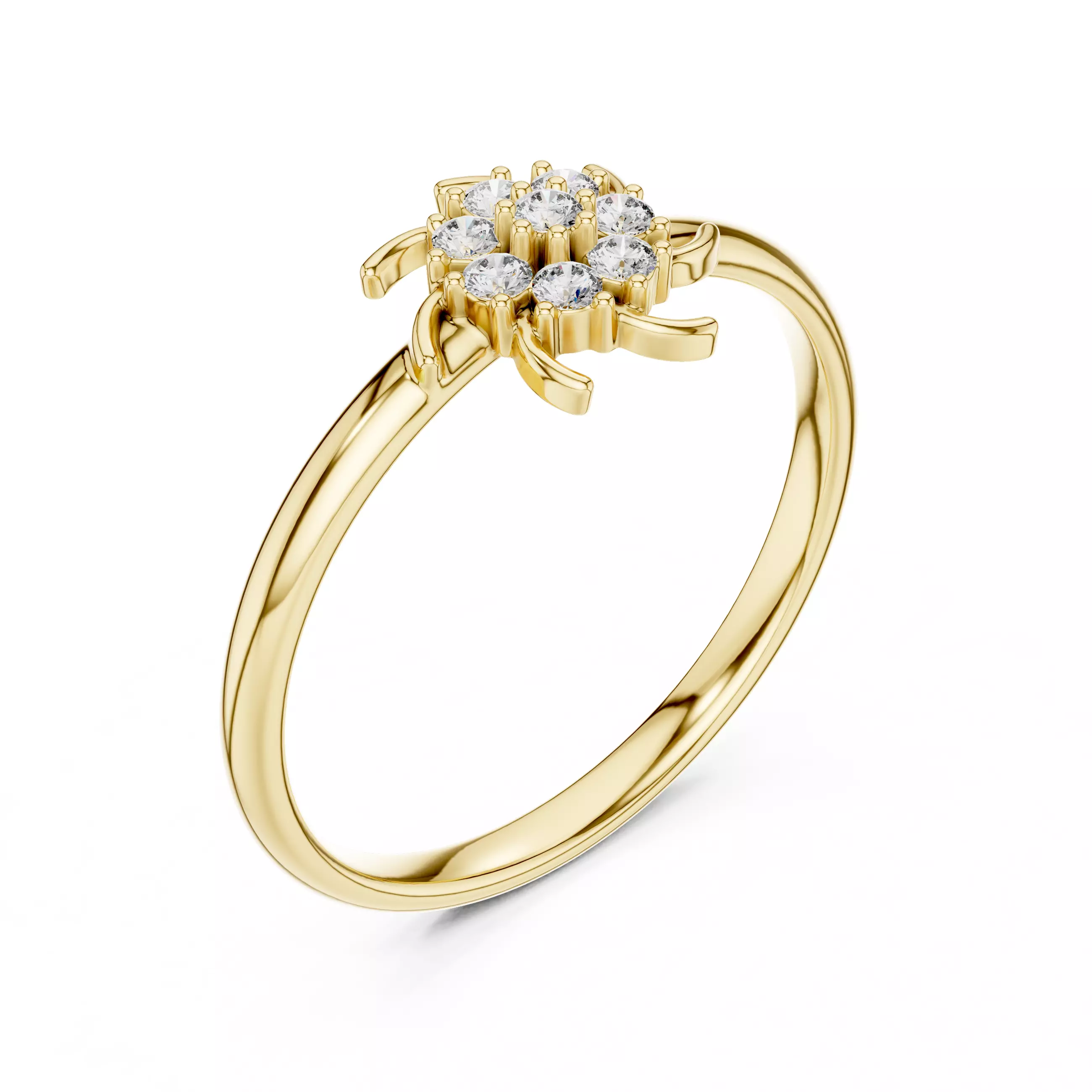 Round Cut Diamond Engagement Wedding Ring 3DM STL Video 3D print model_7