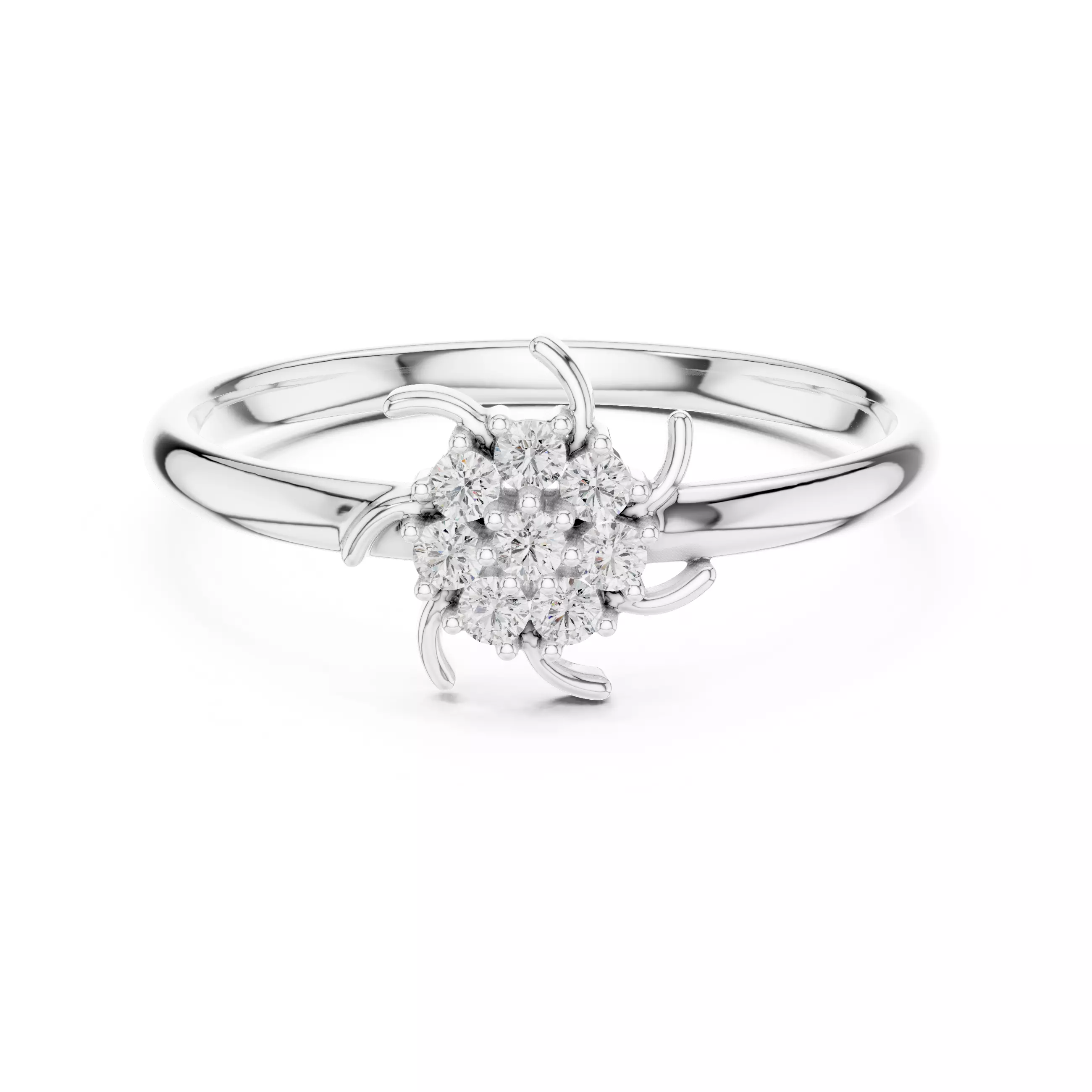 Round Cut Diamond Engagement Wedding Ring 3DM STL Video 3D print model_1