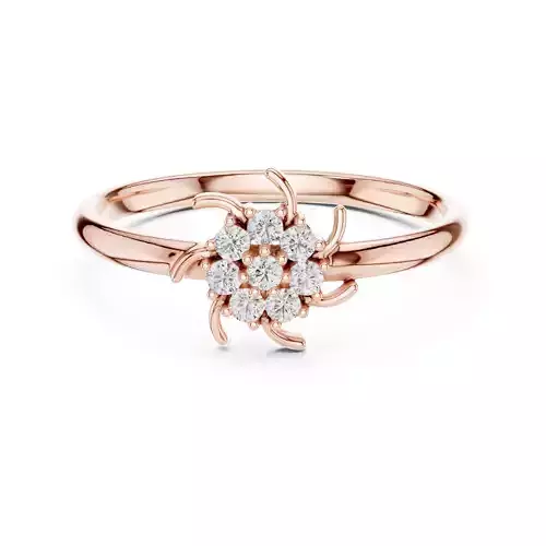 Round Cut Diamond Engagement Wedding Ring 3DM STL Video 3D print model