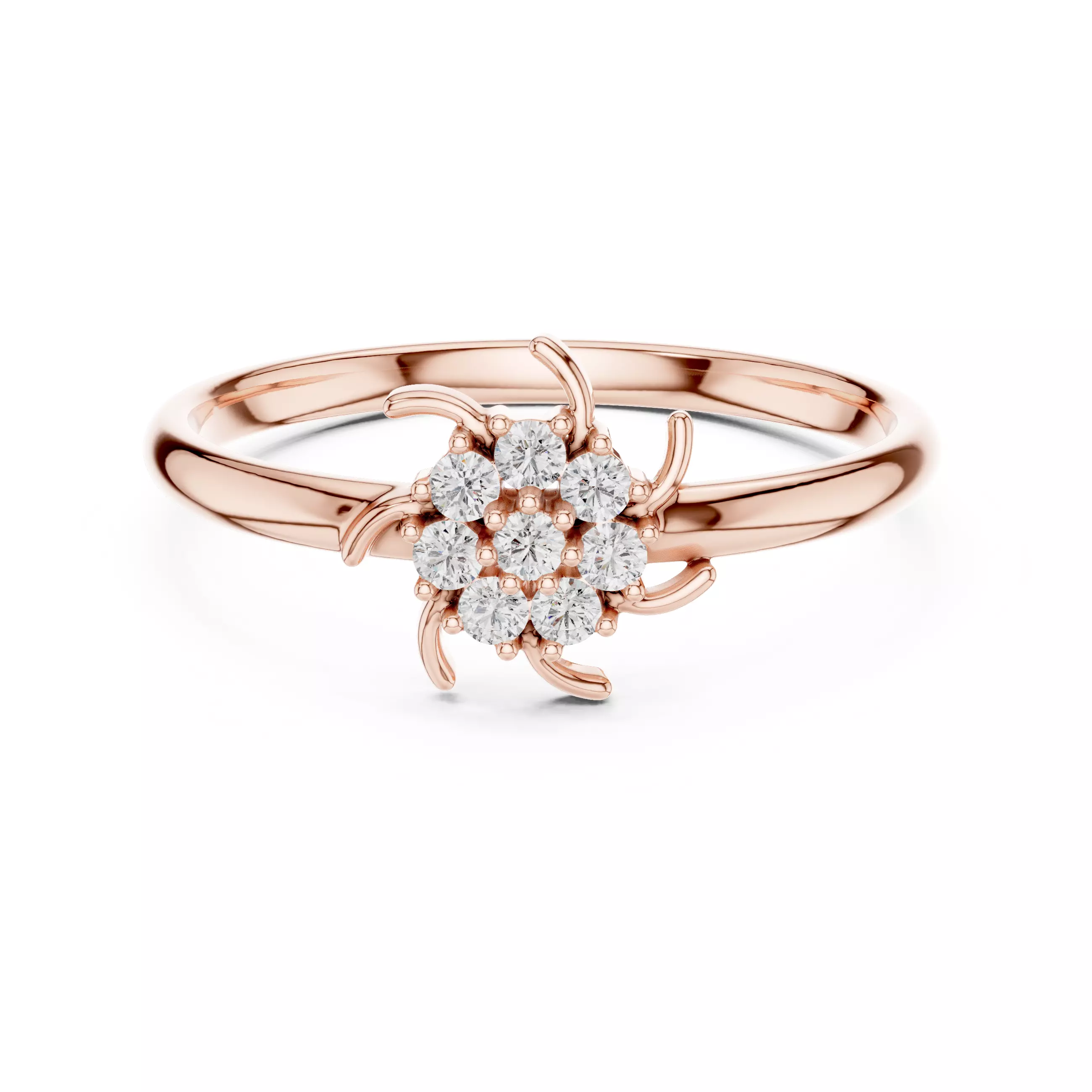 Round Cut Diamond Engagement Wedding Ring 3DM STL Video 3D print model_0