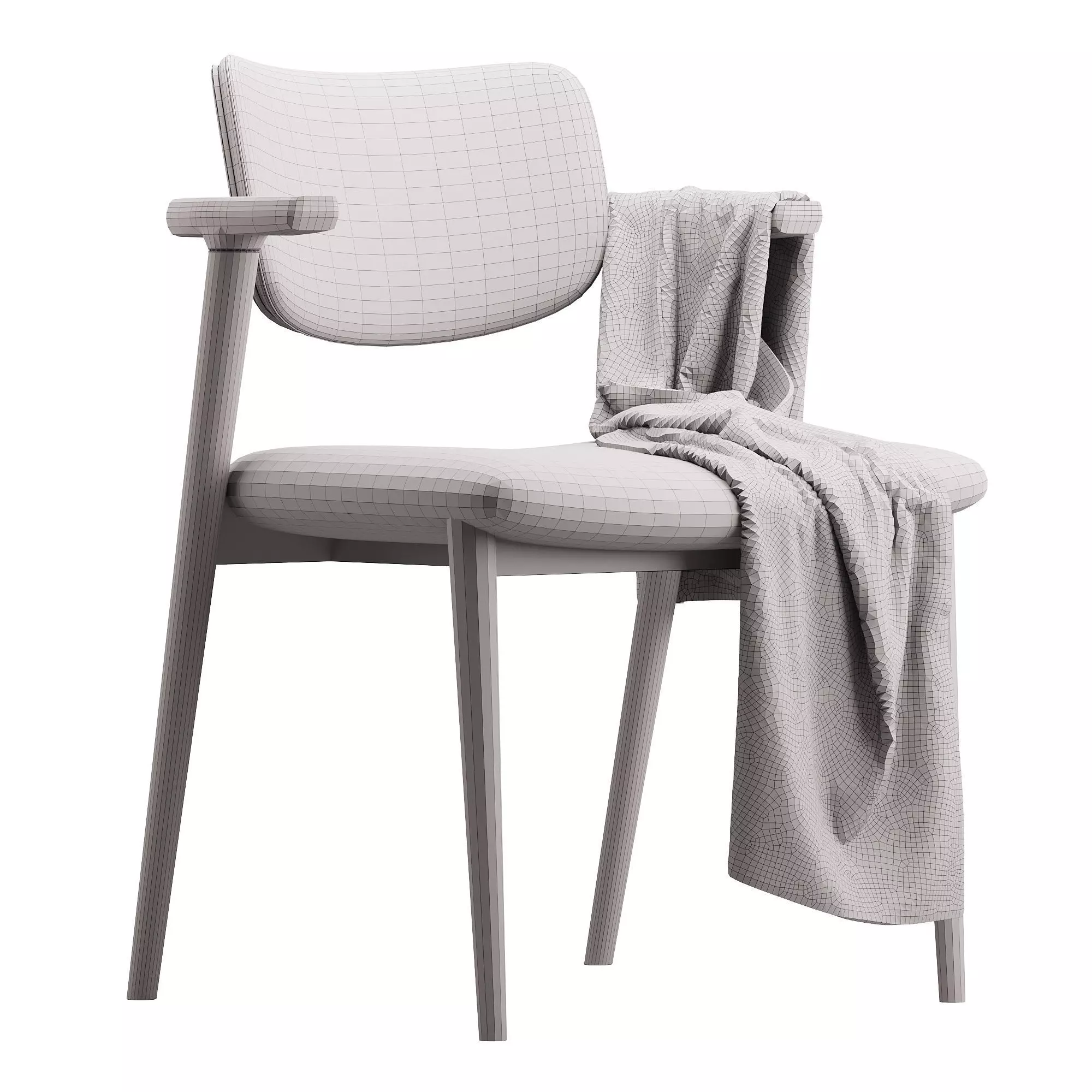 Malta chair 3D model_2