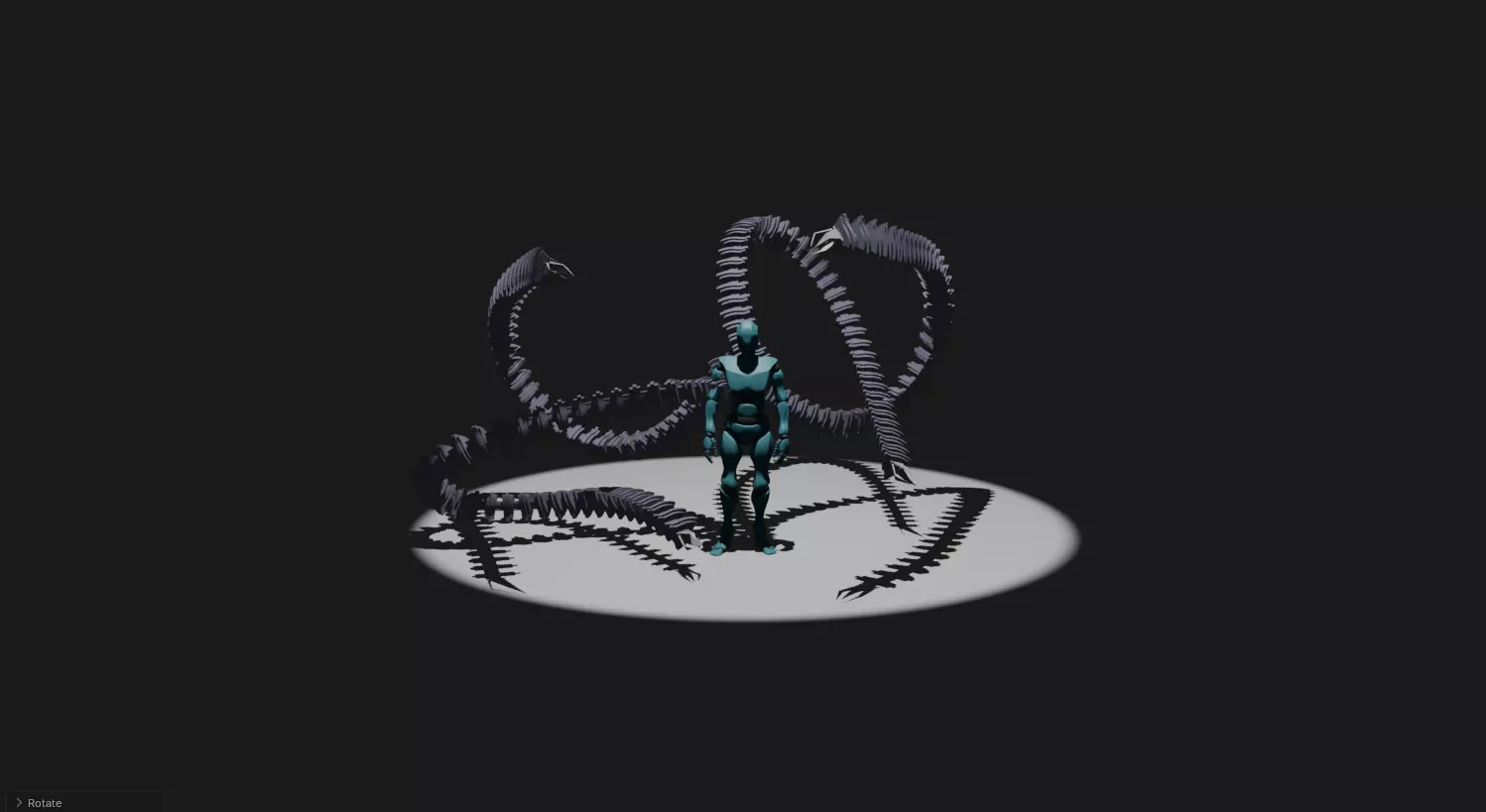detailed human with claws Free low-poly 3D model