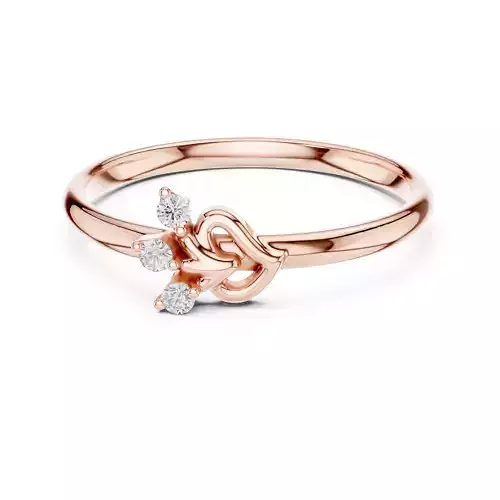 Three Stone Round Diamond Heart Shape Wedding Ring 3DM STL Video 3D print model Three Stone Round Diamond Heart Shape Wedding Ring 3DM STL Video 3D print model