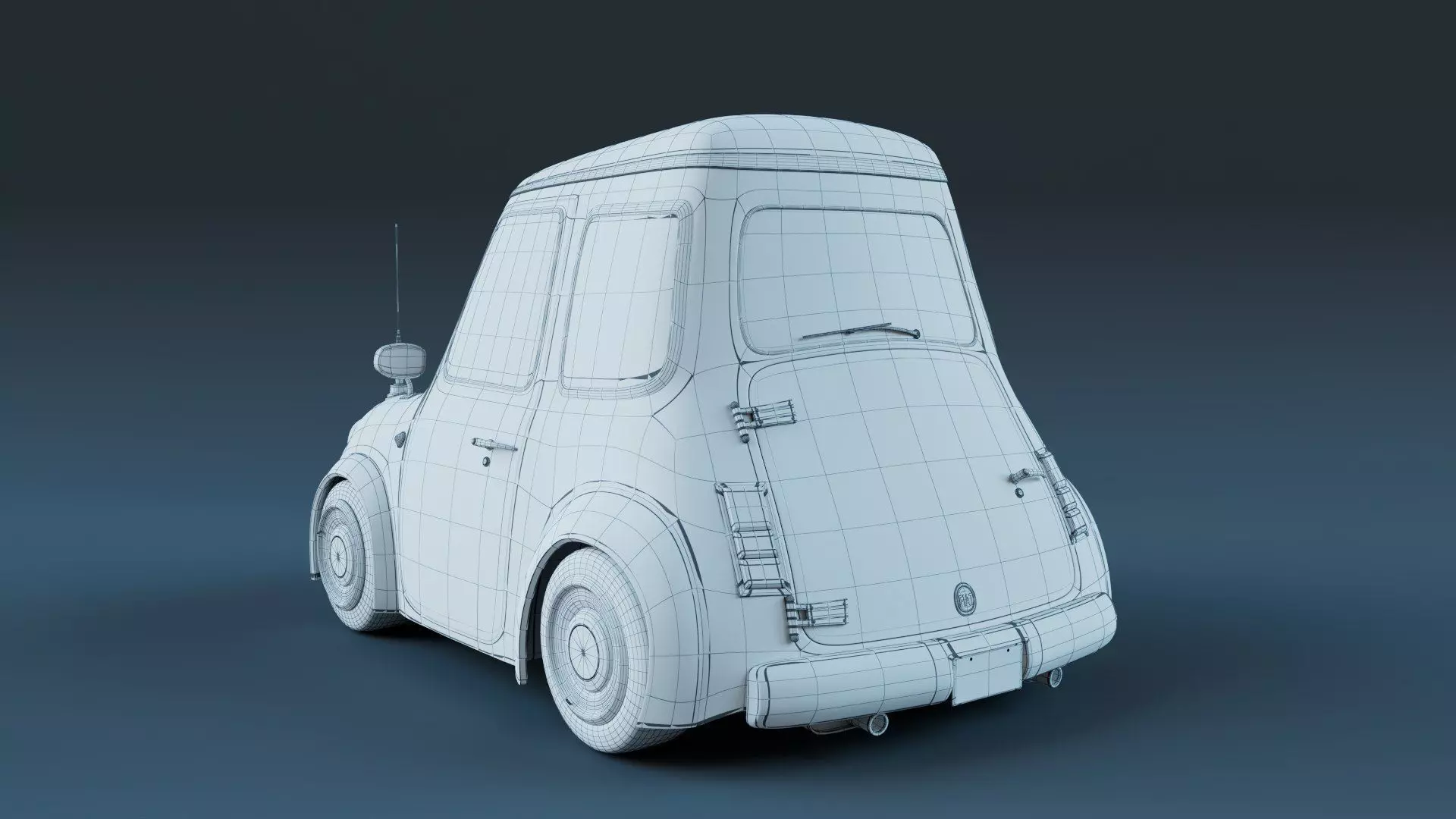 Funky Cartoon Car 3D model_8