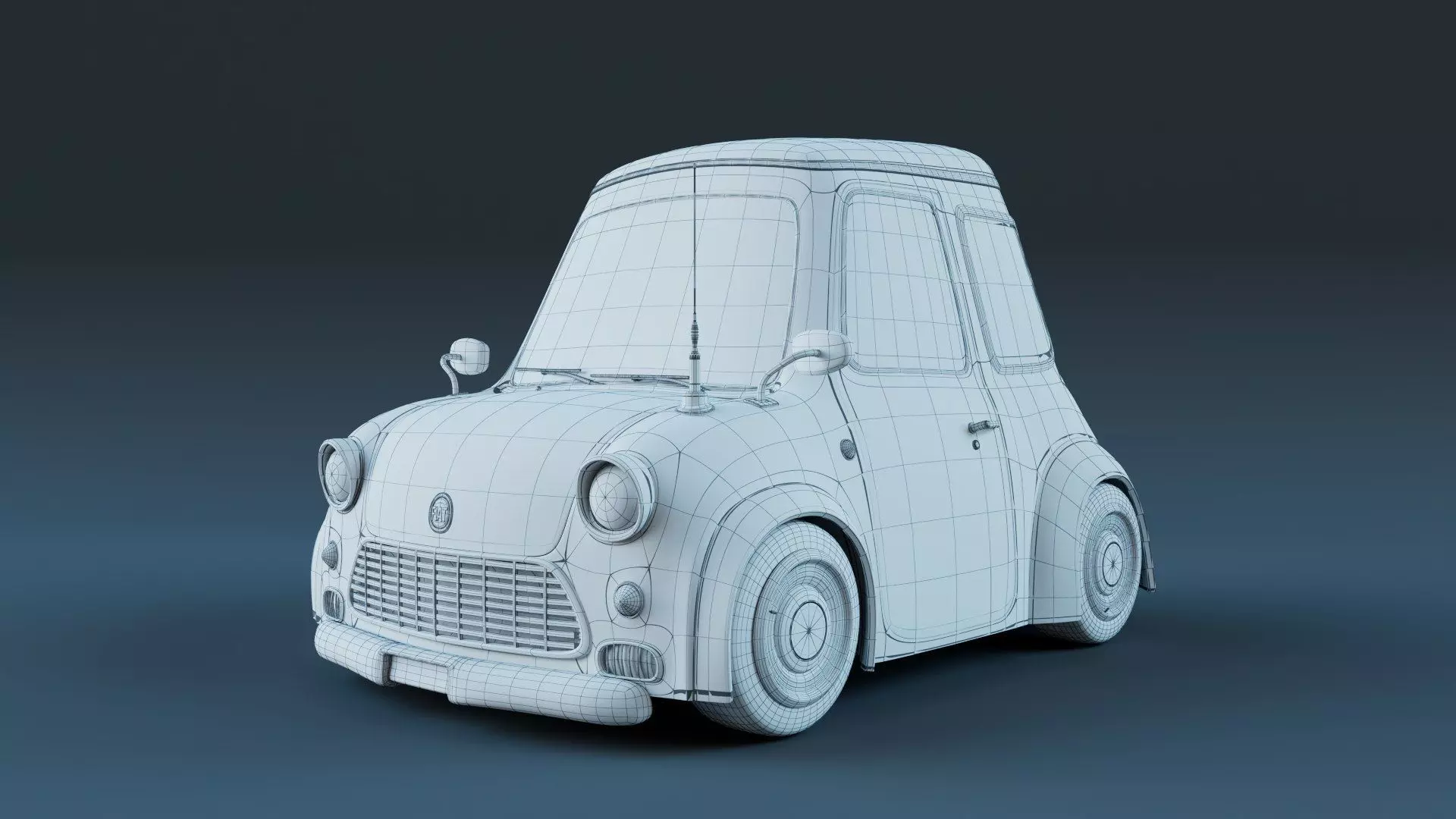 Funky Cartoon Car 3D model_7