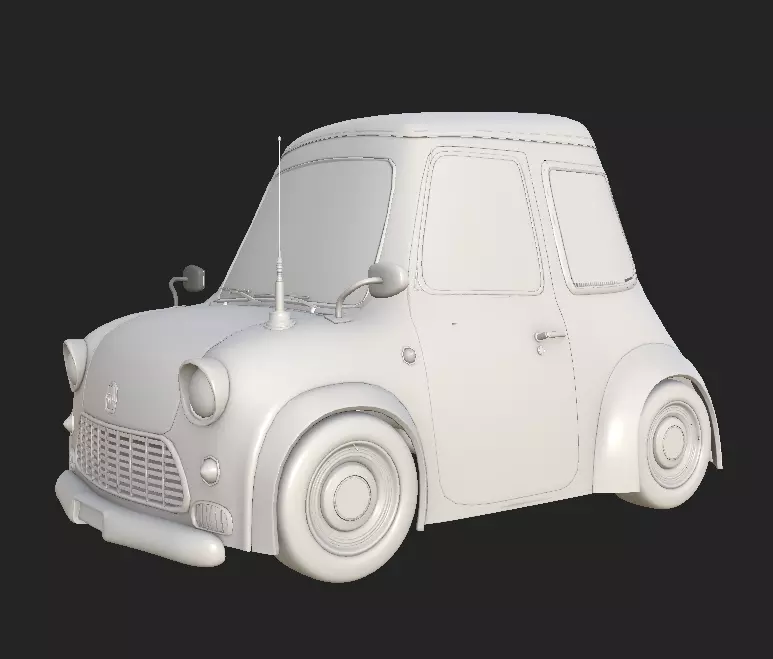Funky Cartoon Car 3D model_9