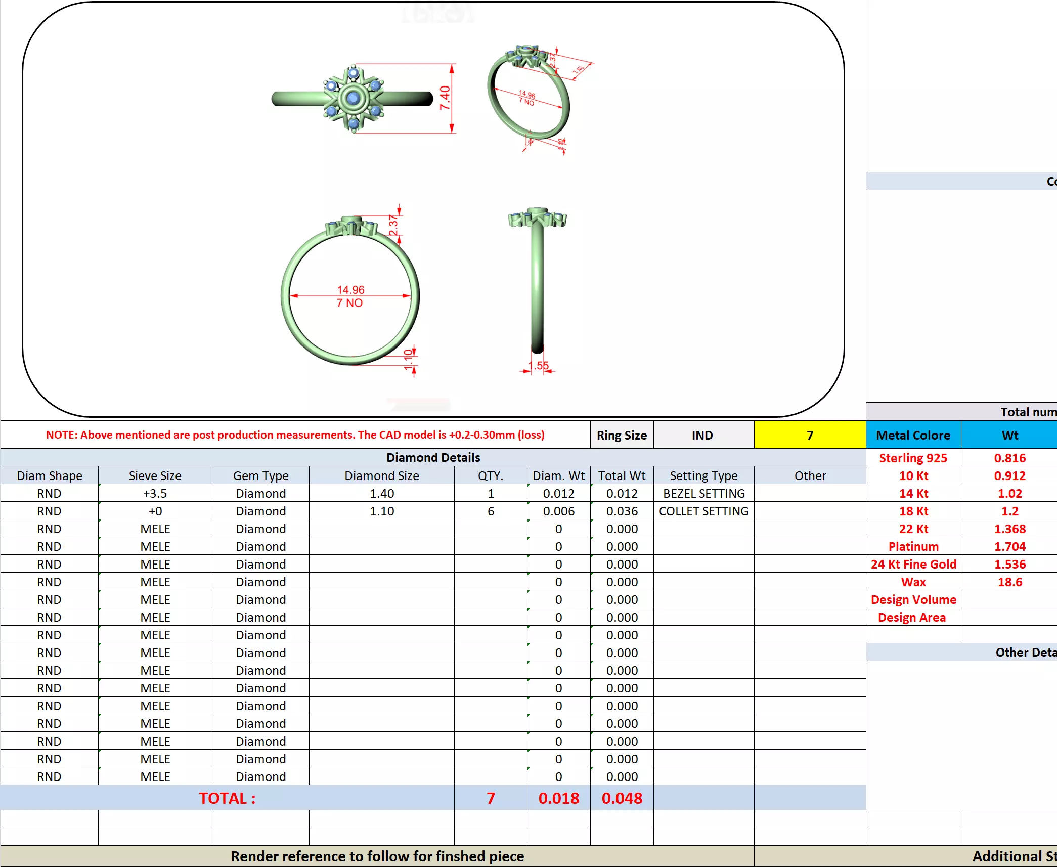 Bezel Set Round Cut Diamond Engagement Ring 3DM STL Video 3D print model_13