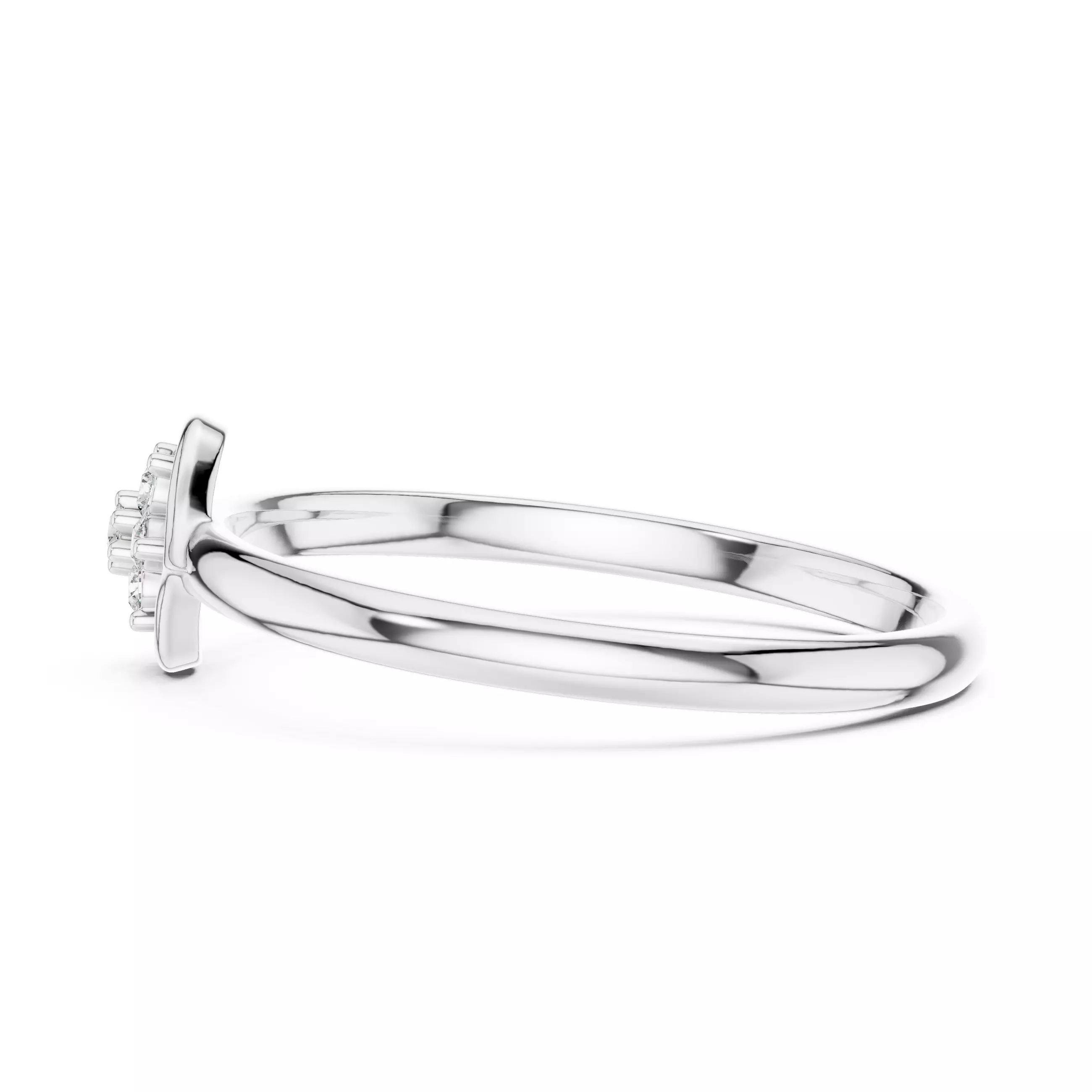 Round Diamond Heart Shape Engagement Ring 3DM STL Video 3D print model_11