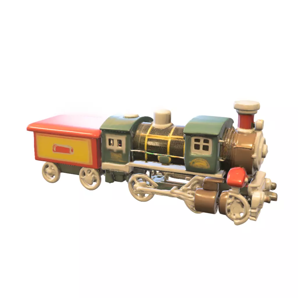 Vintage Steam Locomotive Collection 3D model_7
