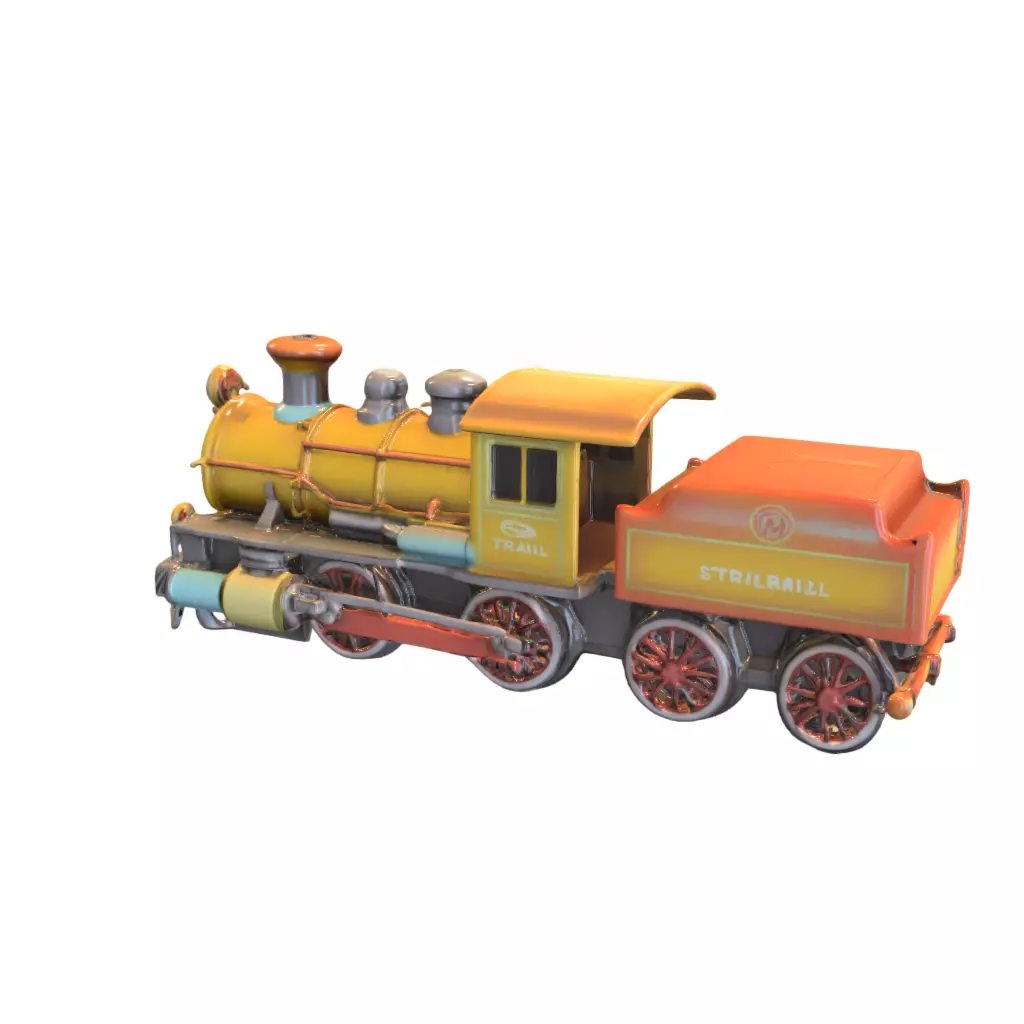 Vintage Steam Locomotive Collection 3D model_18