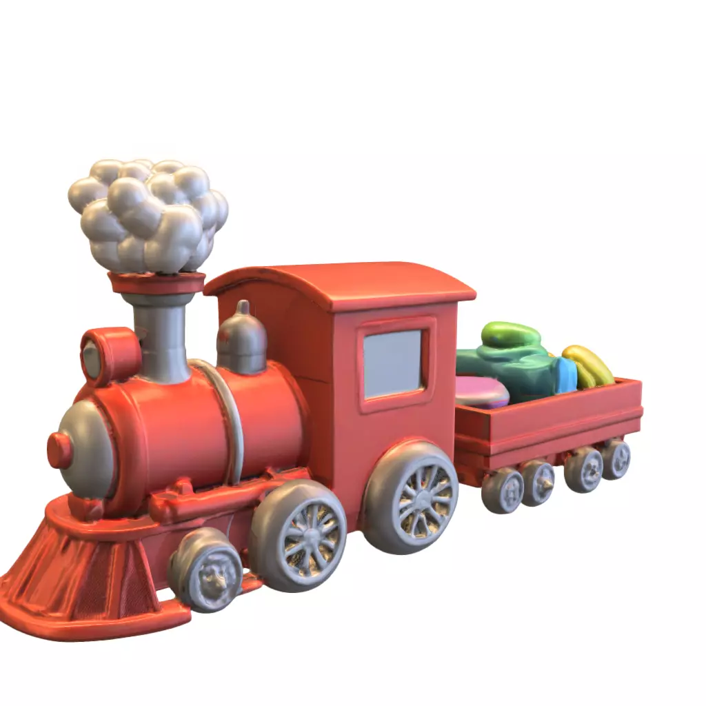 Vintage Steam Locomotive Collection 3D model_0