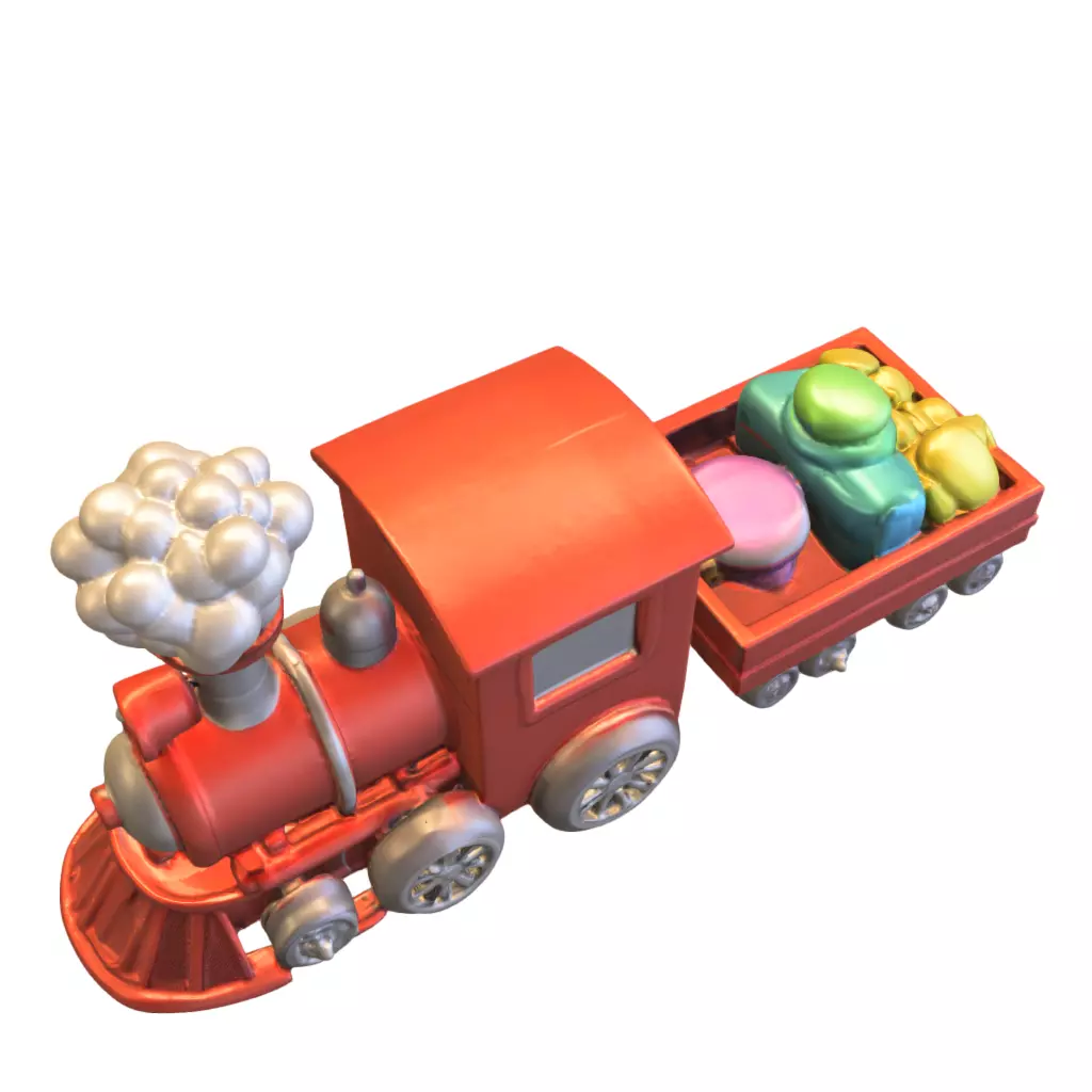 Vintage Steam Locomotive Collection 3D model_4