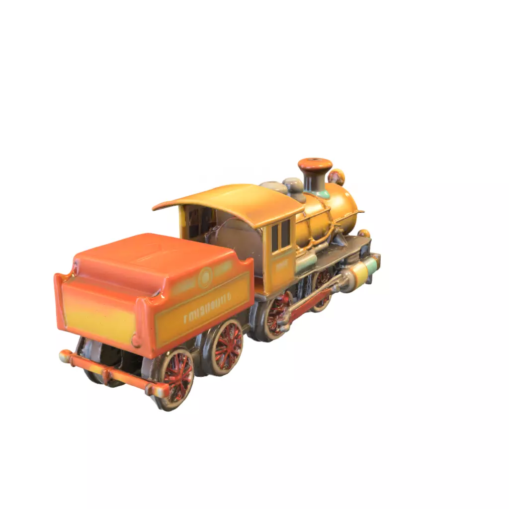 Vintage Steam Locomotive Collection 3D model_2