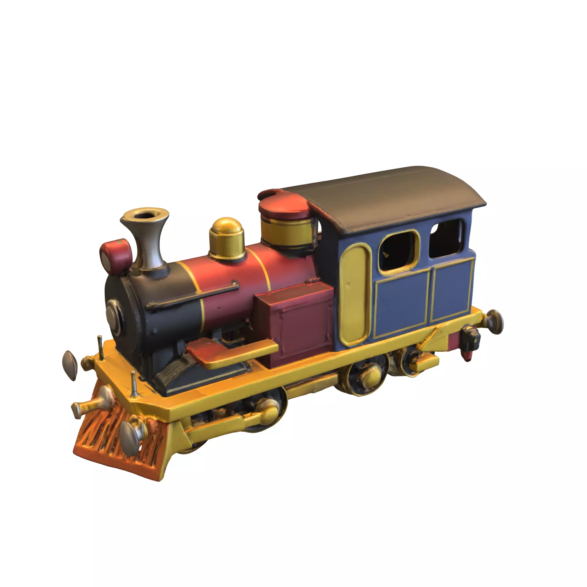 Vintage Steam Locomotive Collection 3D model_17