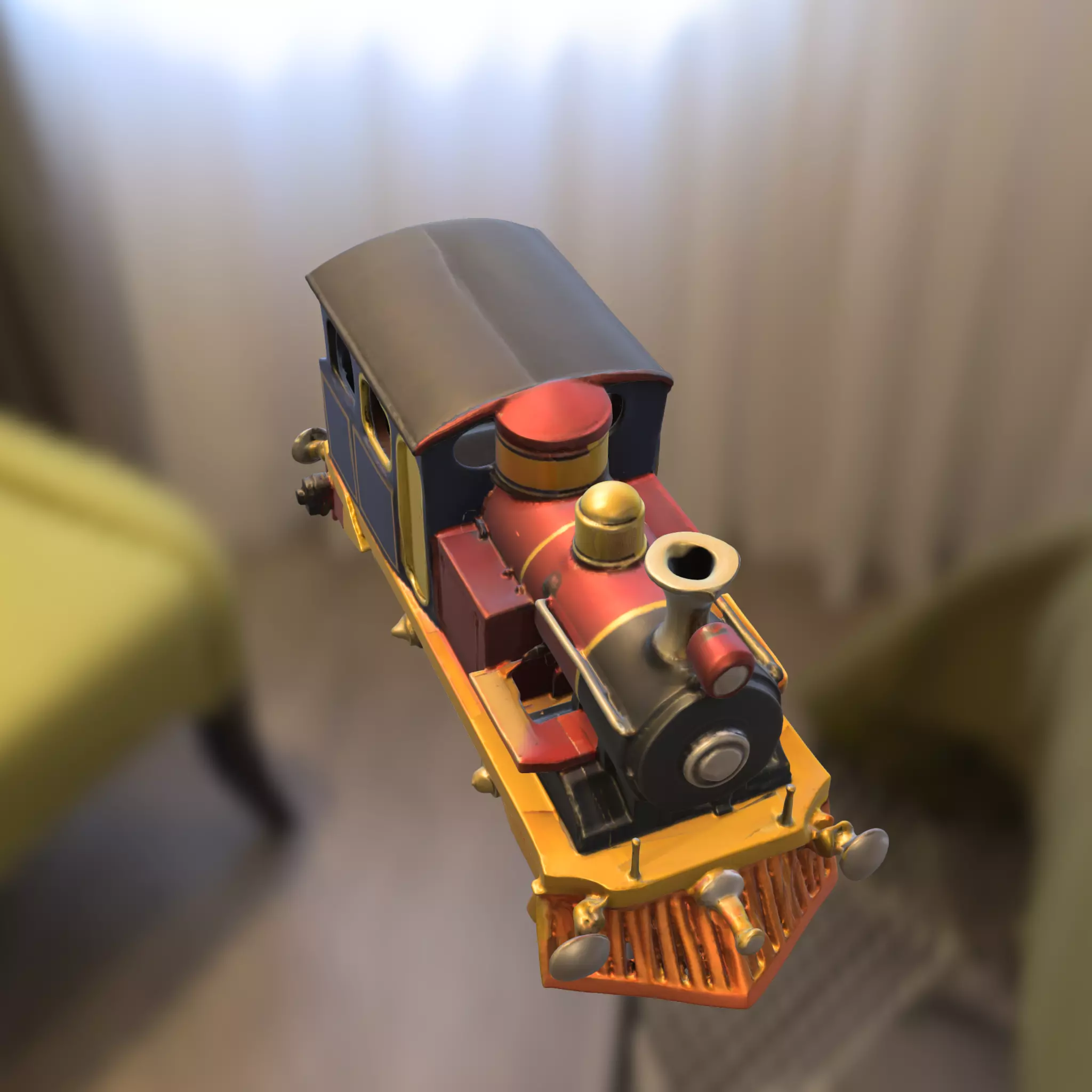 Vintage Steam Locomotive Collection 3D model_9