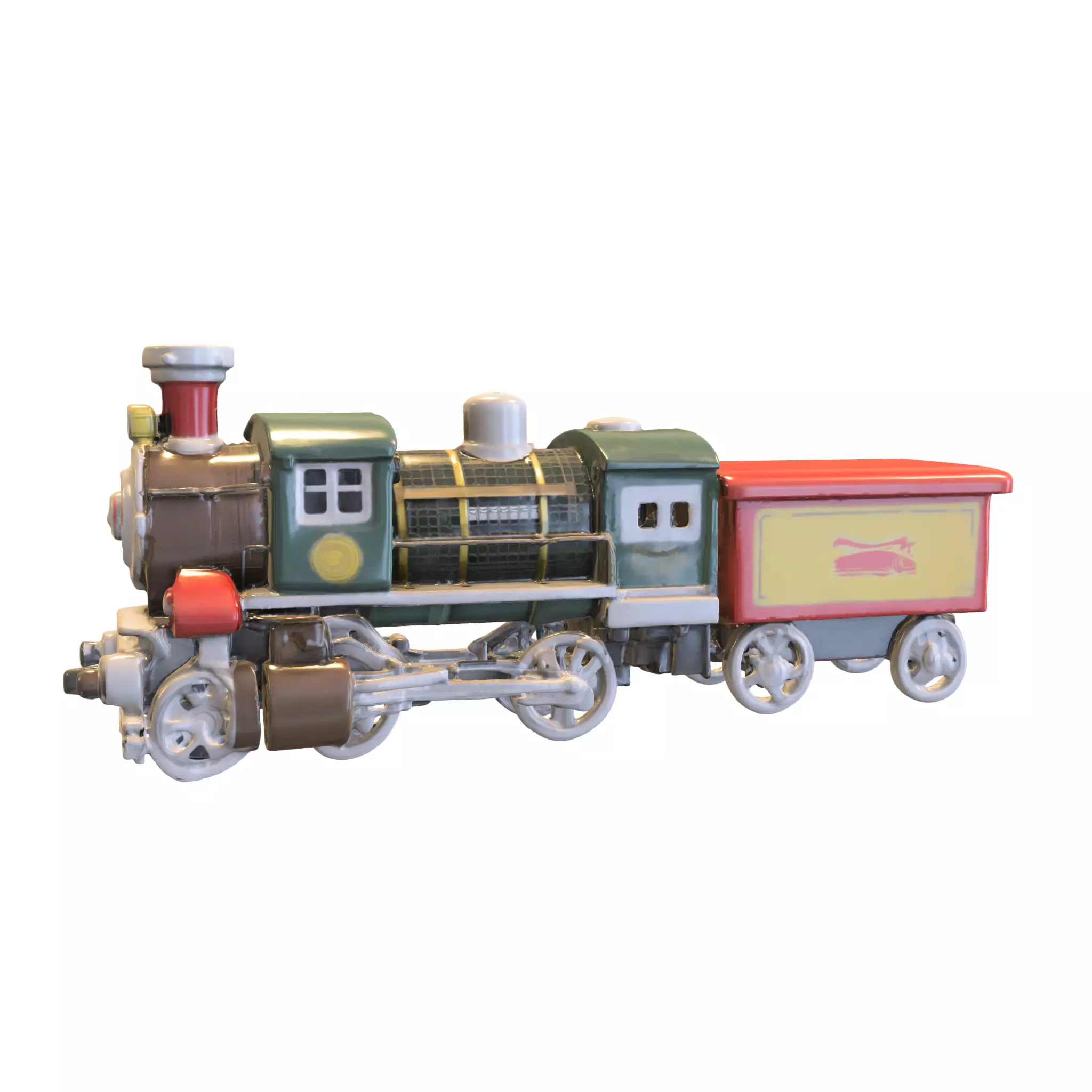 Vintage Steam Locomotive Collection 3D model_19