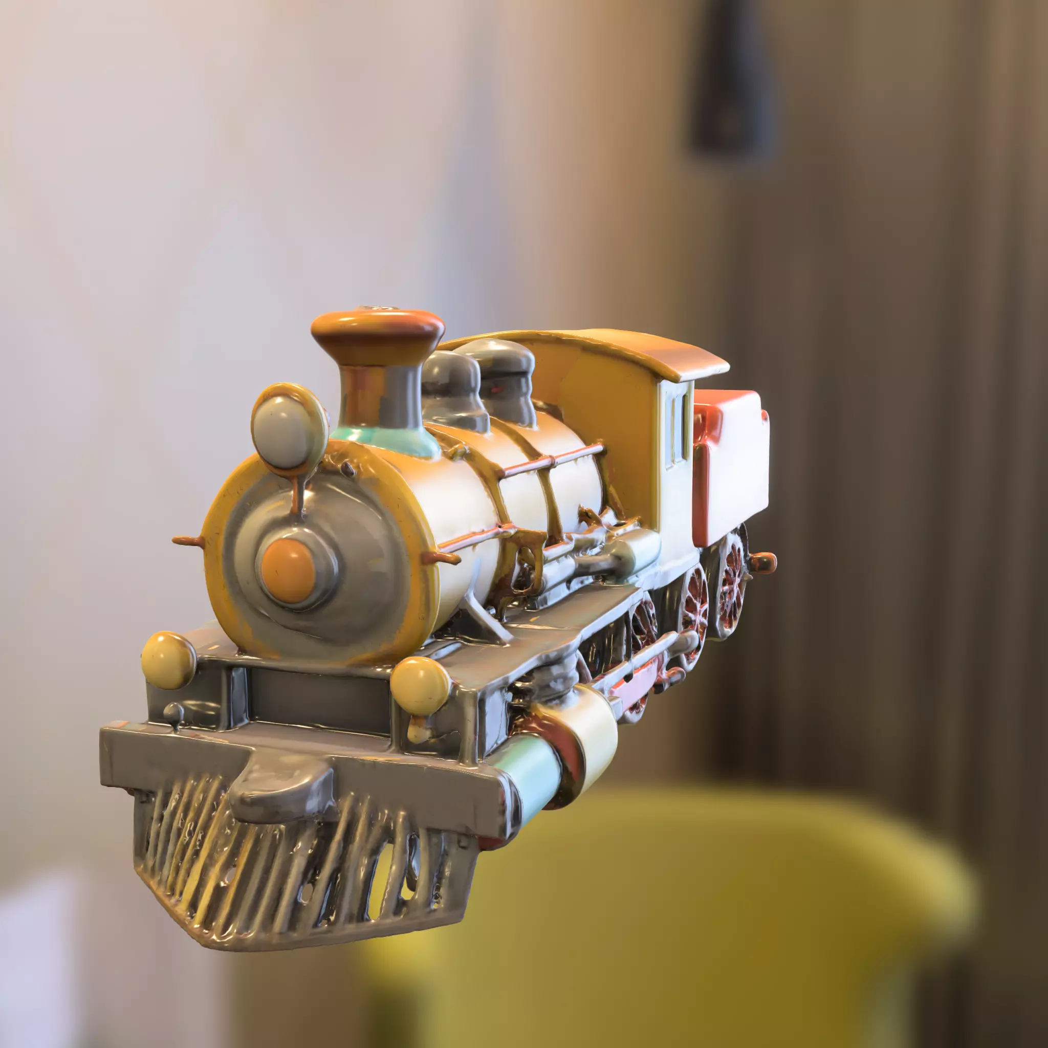 Vintage Steam Locomotive Collection 3D model_14