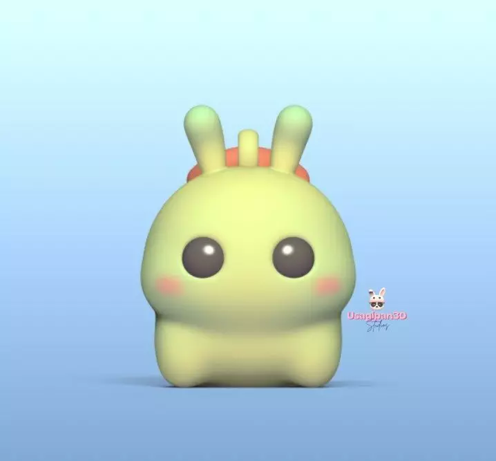 Cute Round Snail and Keychain version 3D print model_5