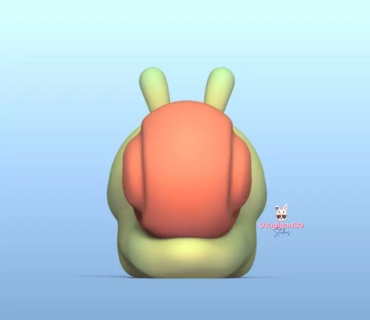 Cute Round Snail and Keychain version 3D print model_4