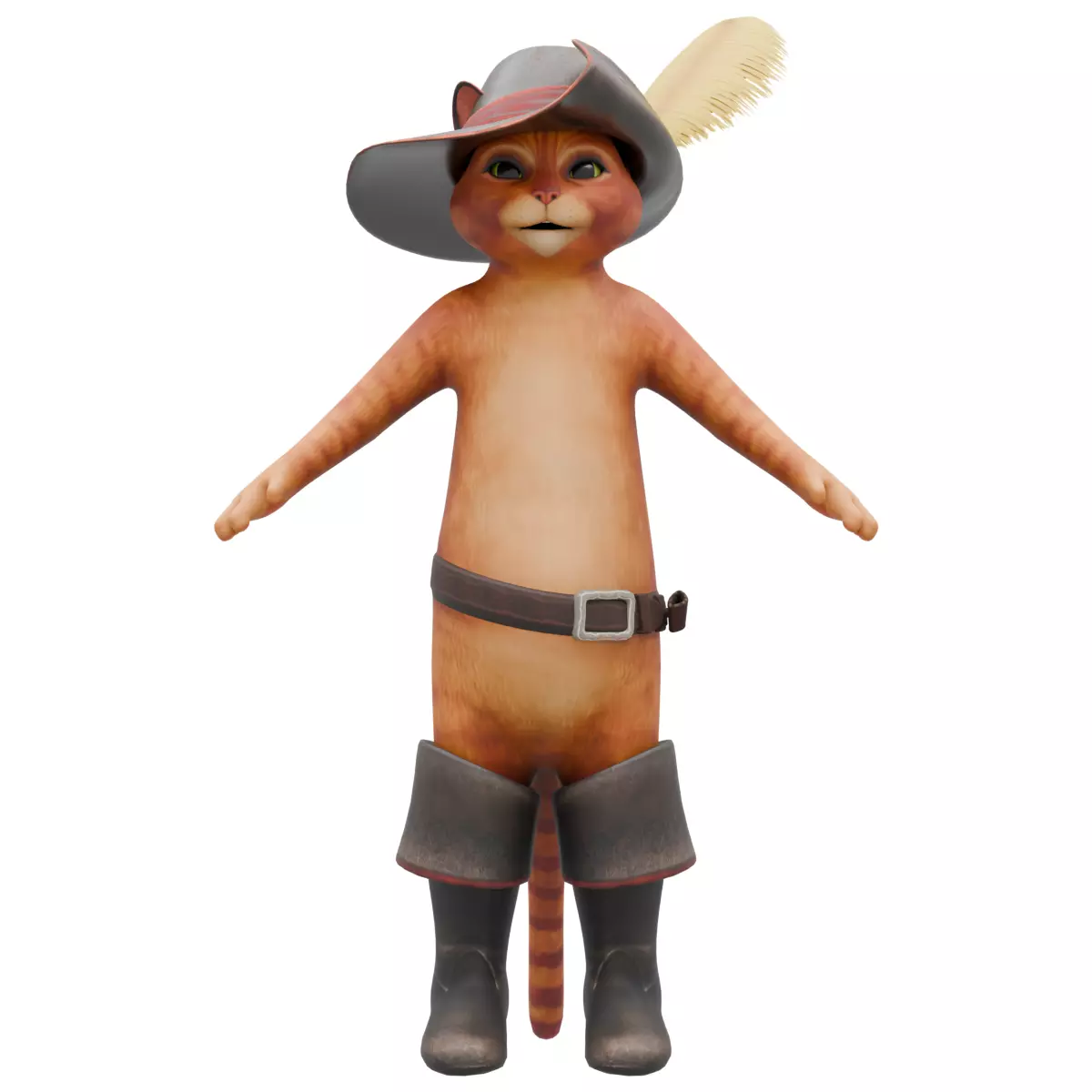 Puss in Boots Low-poly 3D model_1