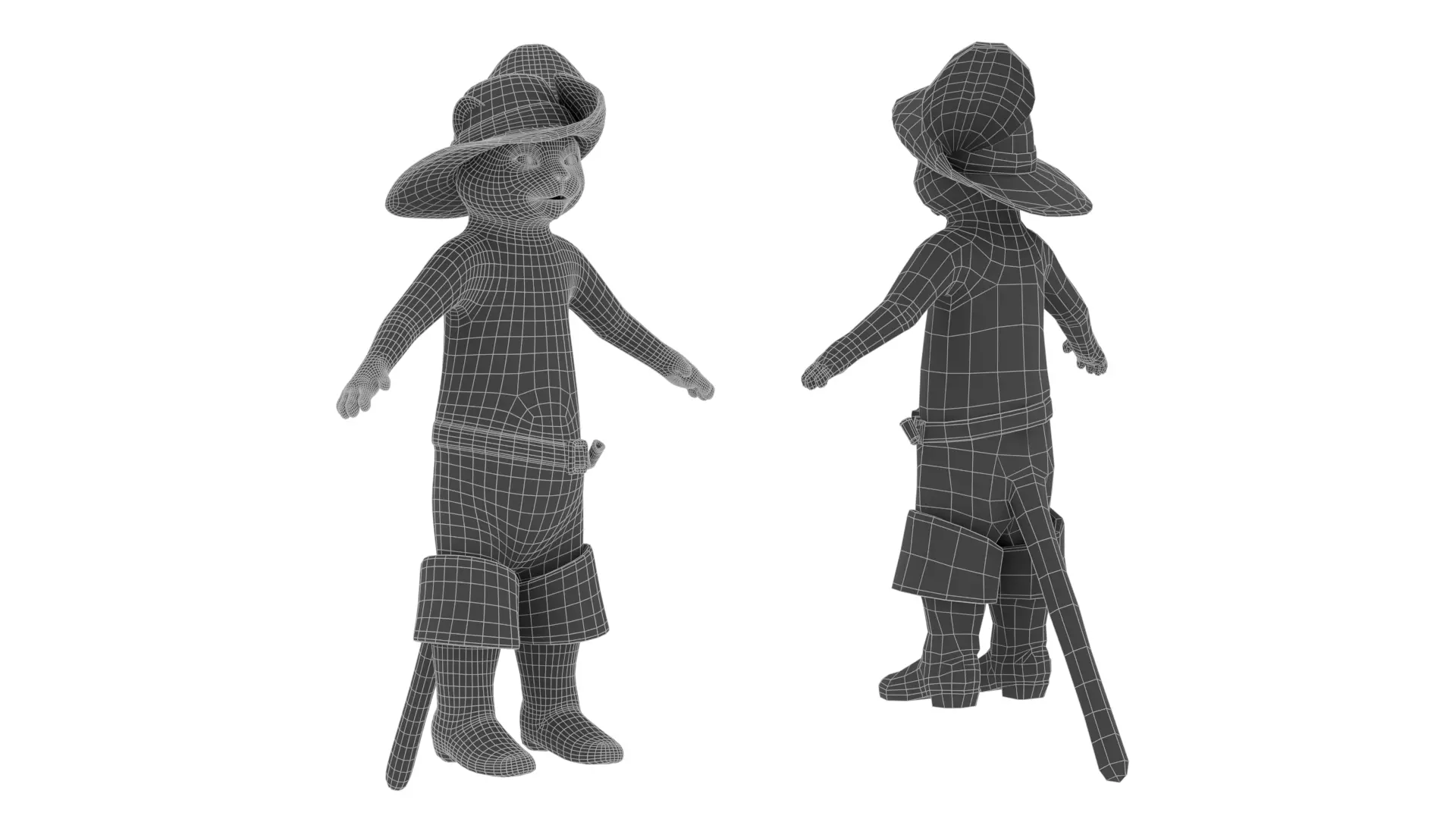 Puss in Boots Low-poly 3D model_11