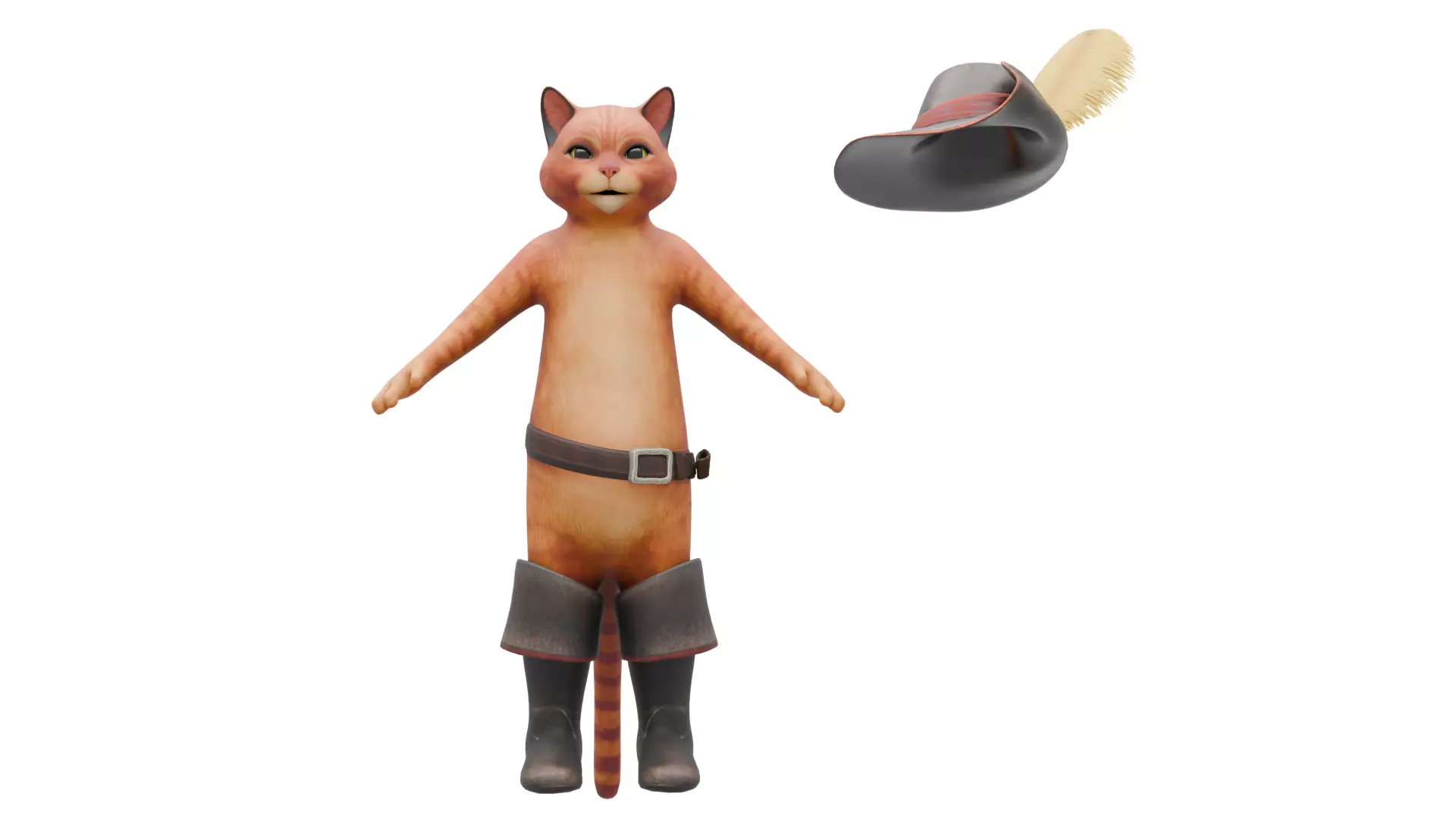 Puss in Boots Low-poly 3D model_7