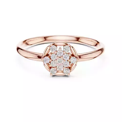 Round Cut Halo Diamond Engagement Wedding Ring 3DM STL Video