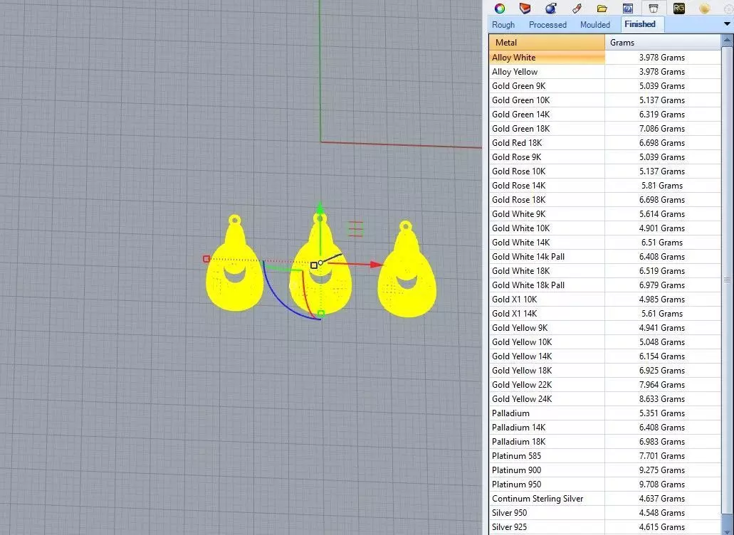 Necklace and earrings set 3D print model_7
