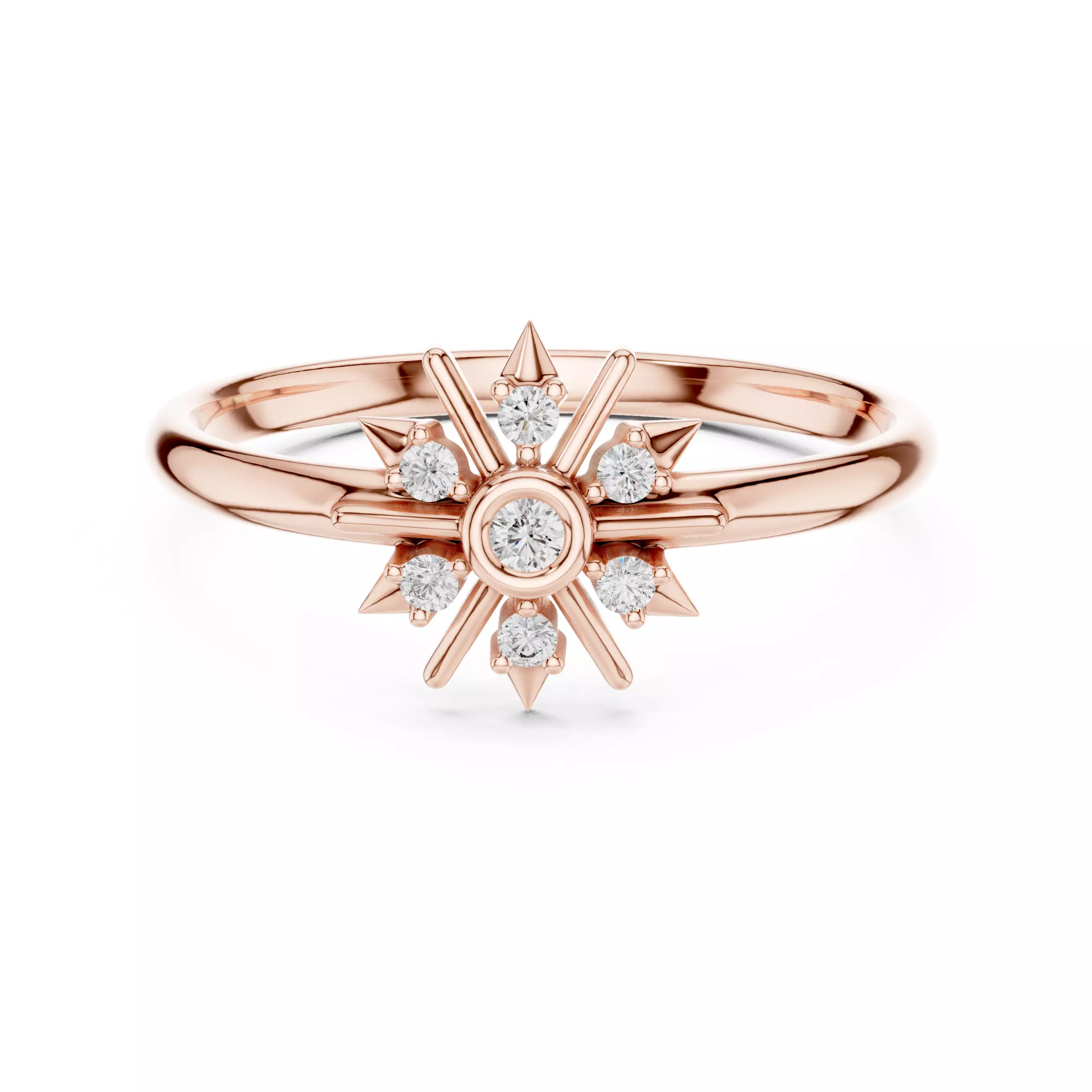 Bezel Set Round Diamond Engagement Wedding Ring 3DM STL Video 3D print model_0