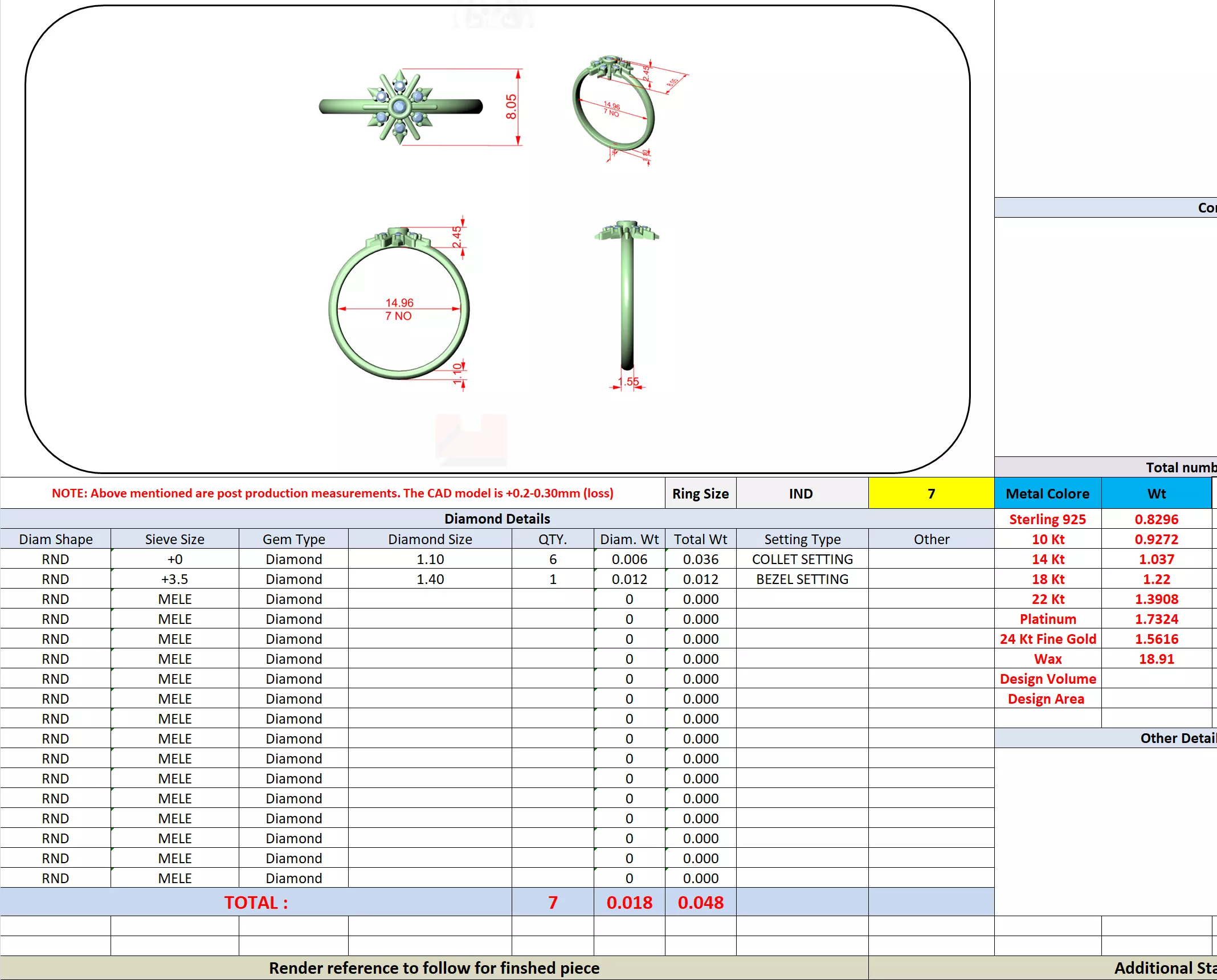 Bezel Set Round Diamond Engagement Wedding Ring 3DM STL Video 3D print model_13