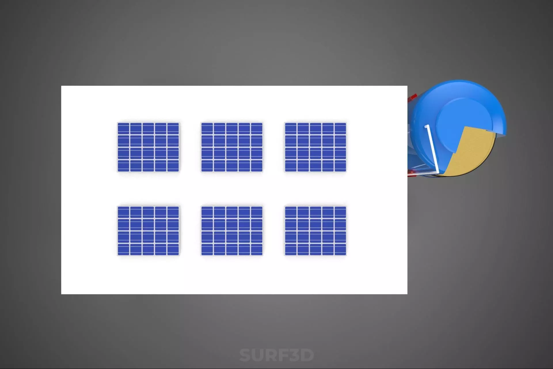 SOLAR CELL RECIRCULATION PUMP WATER FILTER FISH POND AQUACULTURE 3D model_22