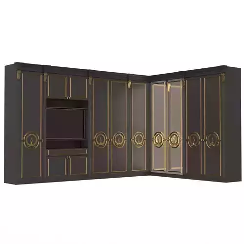 Classic Wardrobe Furniture 0403 Black