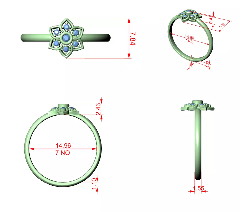 Bezel Set Round Cut Diamond Engagement Ring 3DM STL Video 3D print model_12